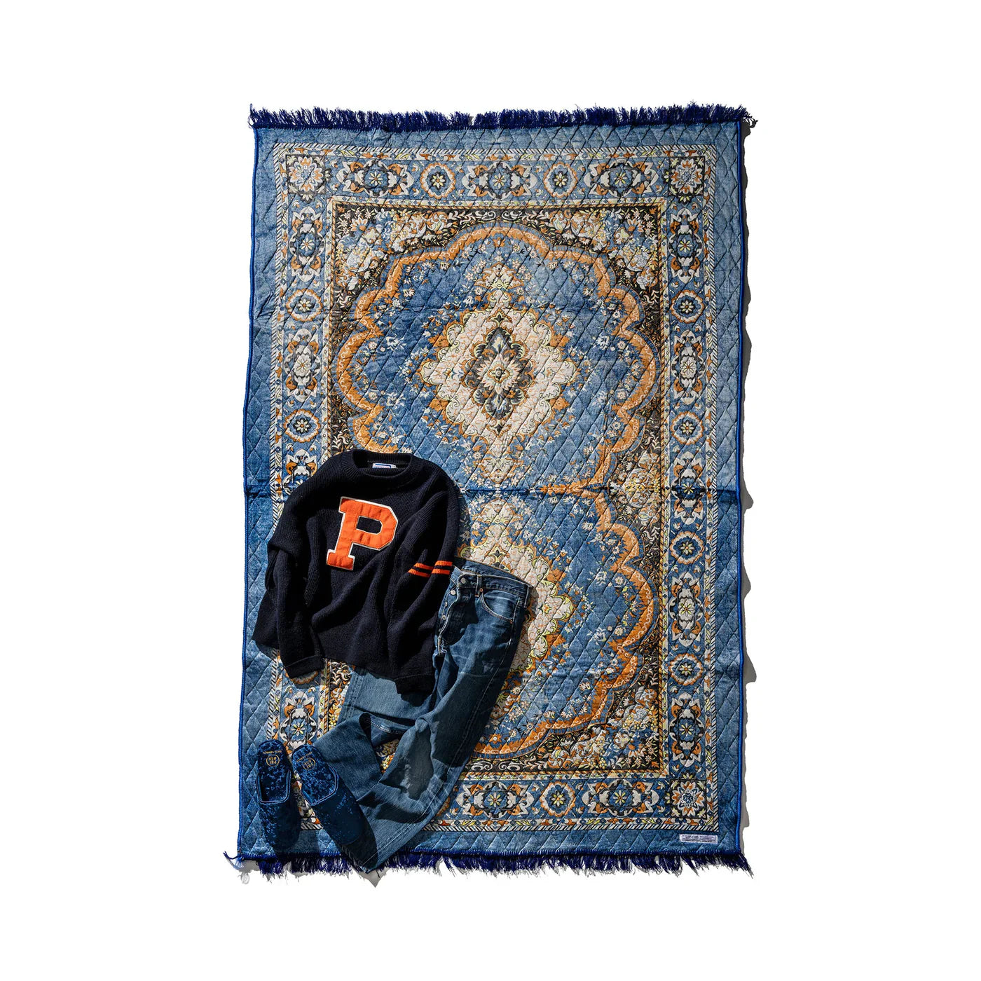 Puebco Indian Festival Rug — Blue — front view