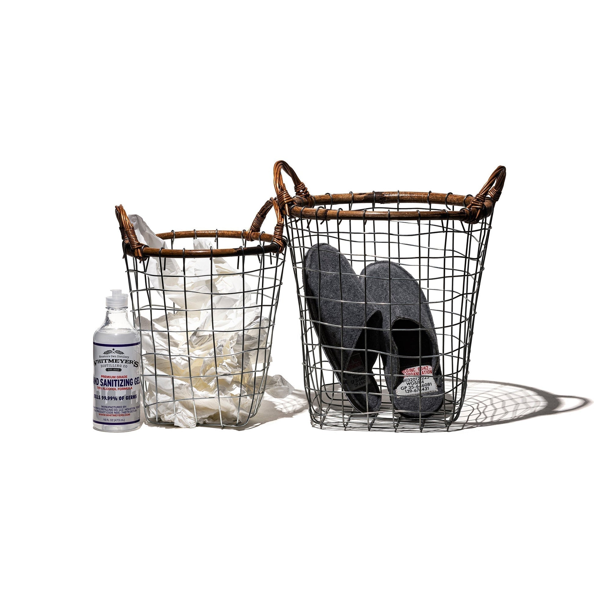 Puebco Rattan Top Wire Basket / Medium — view 2