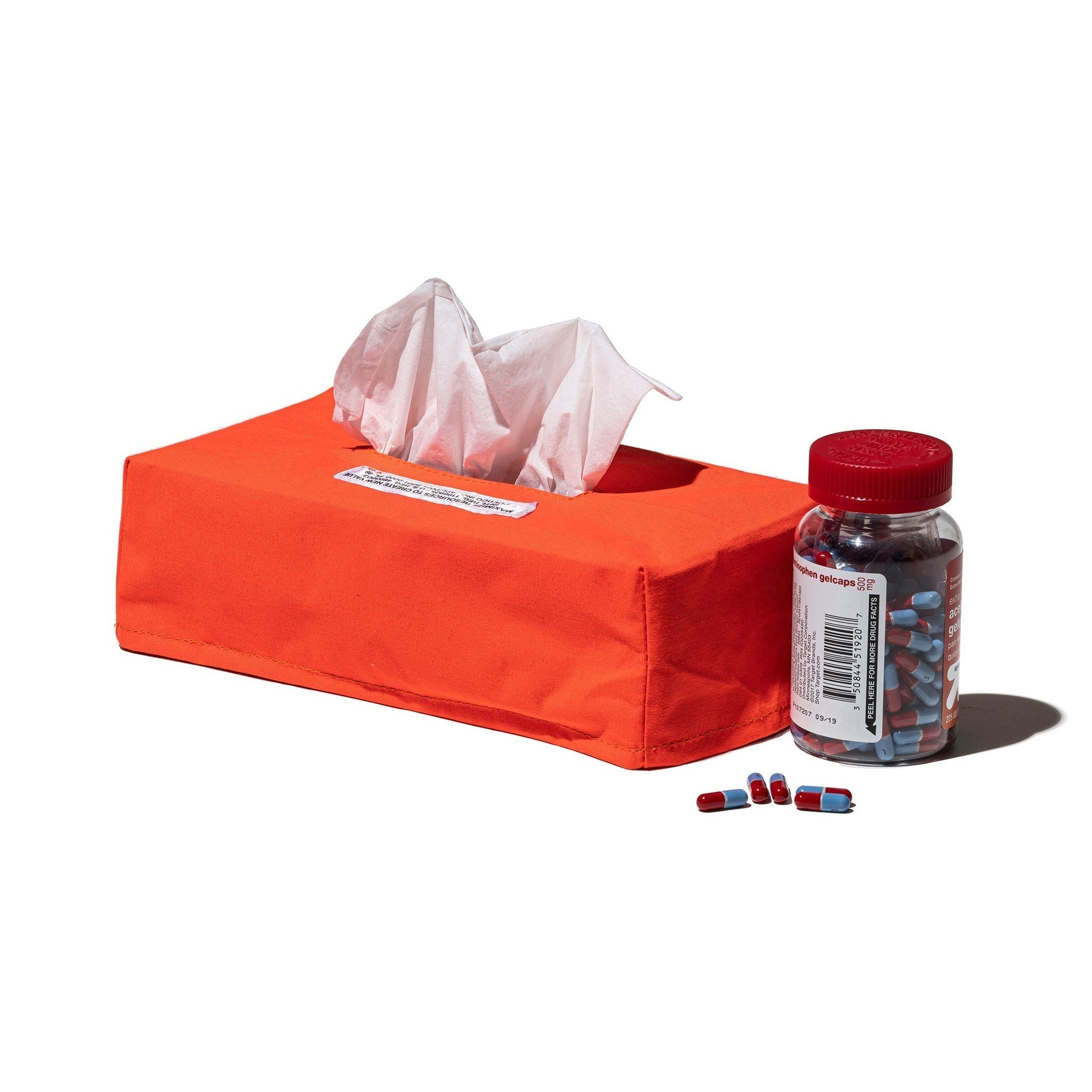 Puebco Emergency Tissue Box Cover / Neon Orange — view 2