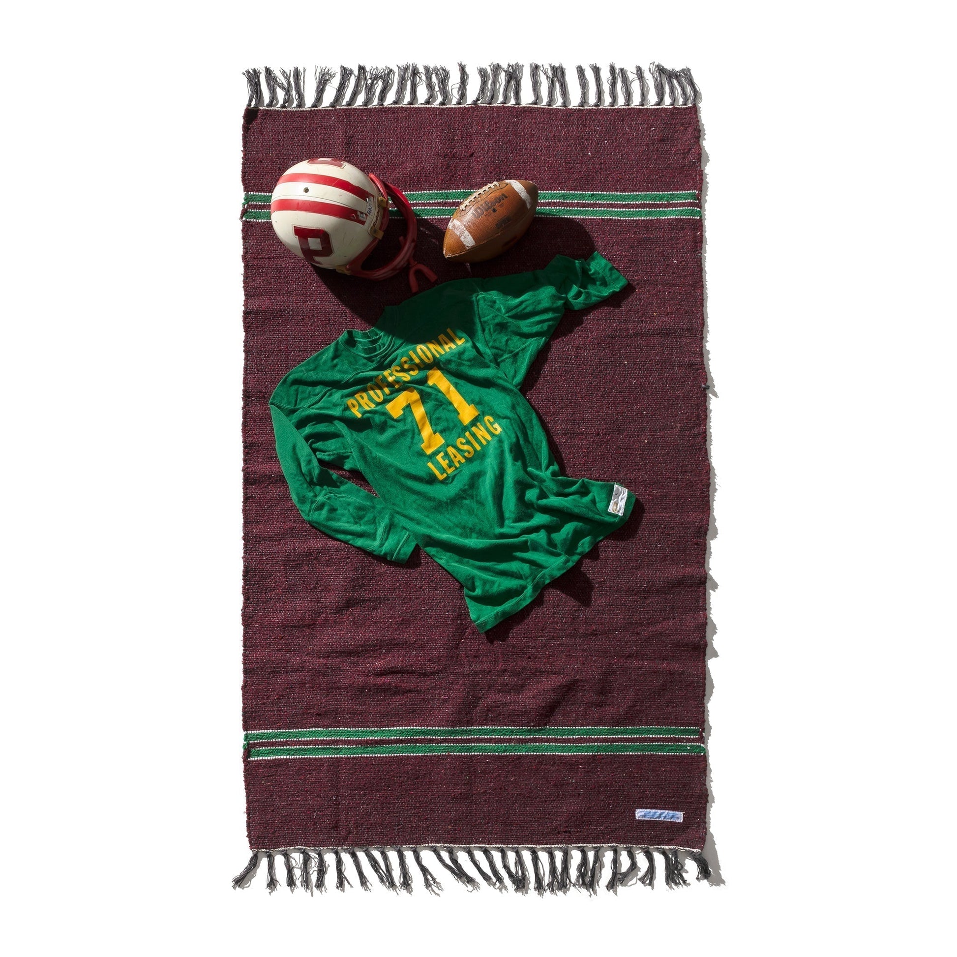 Puebco College Rug / Burgundy — front view