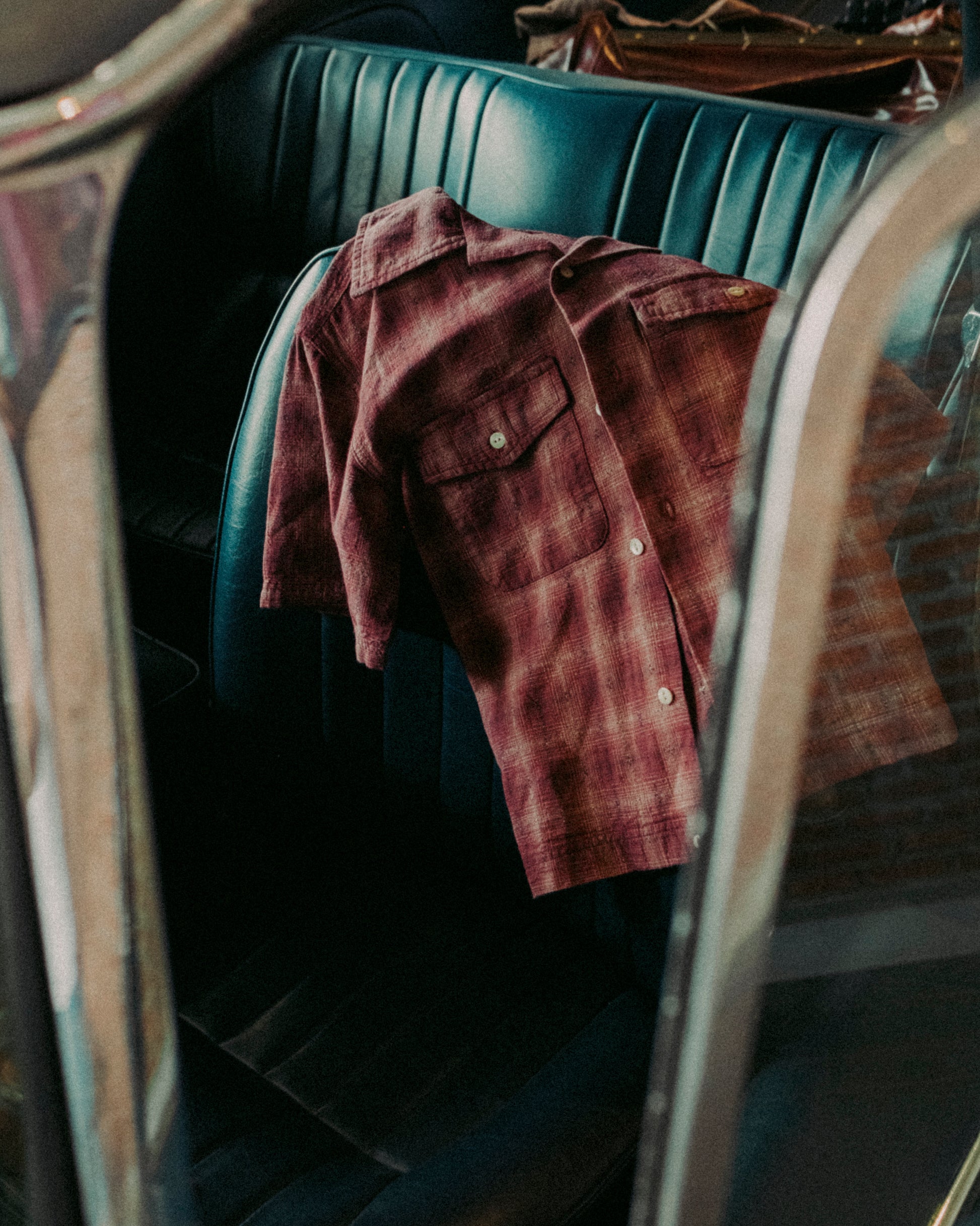 Telluride Drifter Signal Pattern Jacquard Shirt — Mulberry — view 12