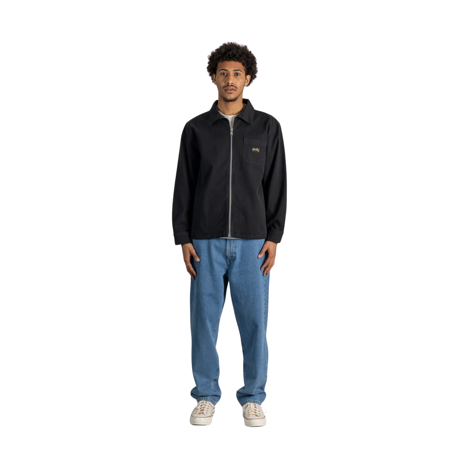 STAN RAY ZIP SHIRT - WASHED BLACK CANVAS
