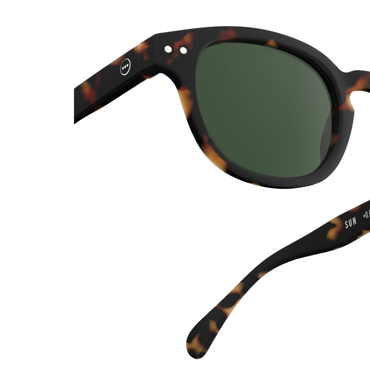 IZIPIZI SUN D TORTOISE GREEN LENSES - TORTOISE