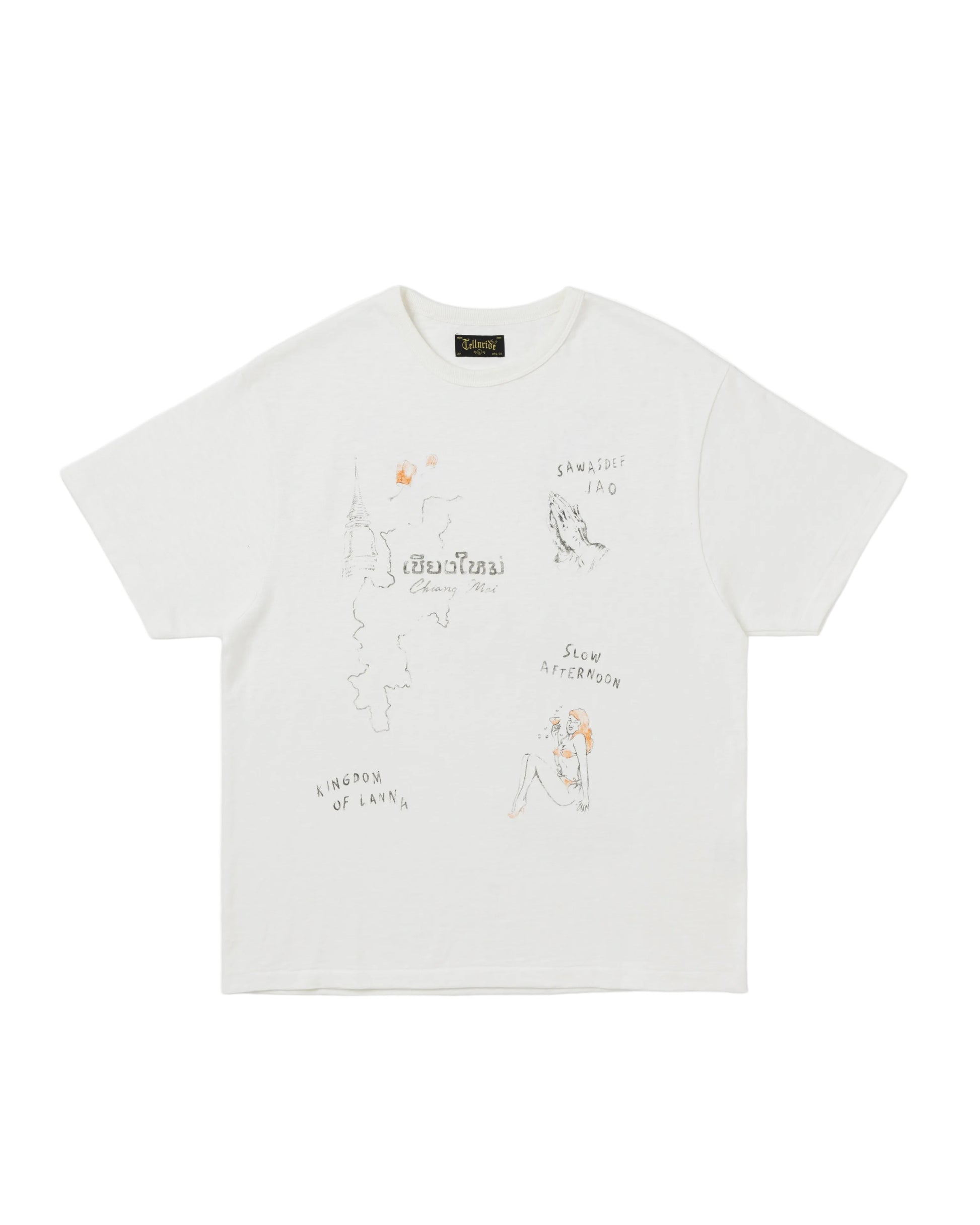 PRONTO & CO. CHIANG MAI AEW SOUVENIR TEE - WHITE
