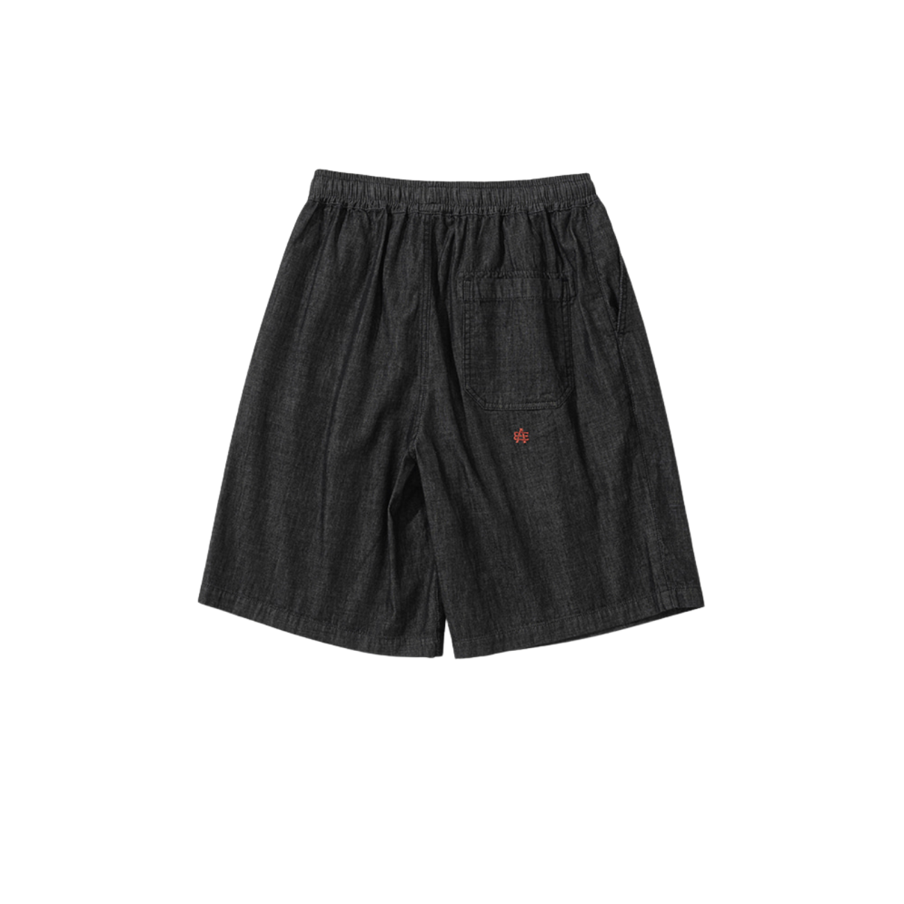 UNIFORM BRIDGE AE DENIM STRING EASY SHORT PANTS 6OZ - BLACK WASHED