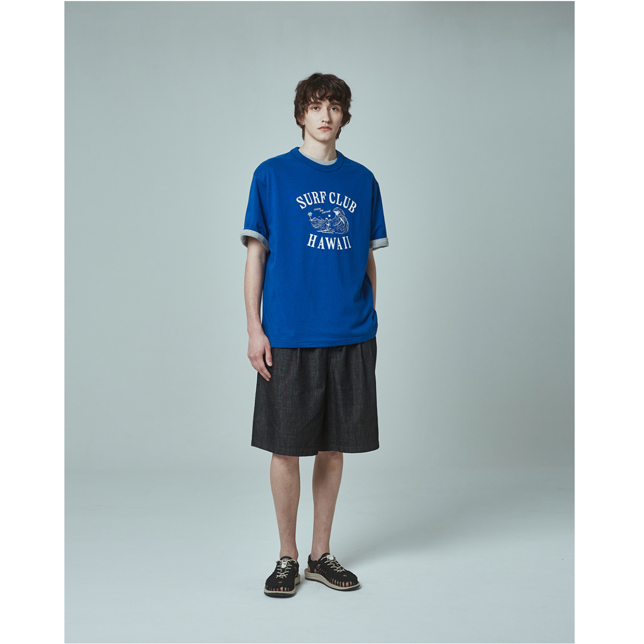 UNIFORM BRIDGE AE DENIM STRING EASY SHORT PANTS 6OZ - INDIGO WASHED