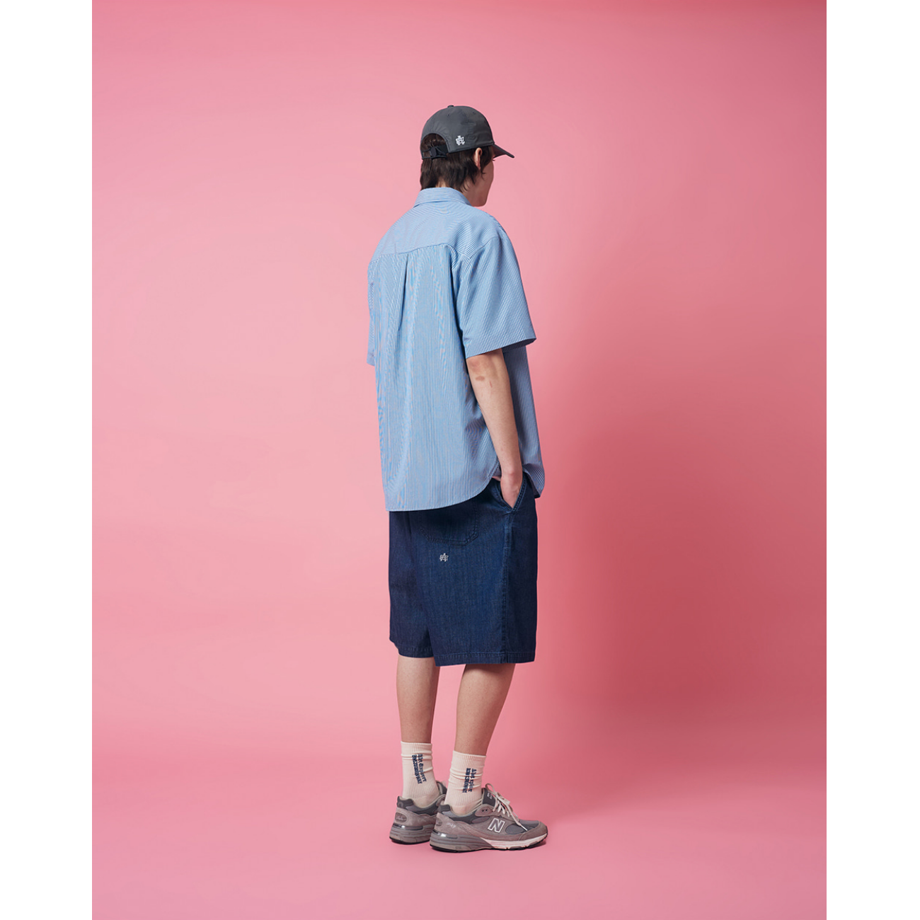 UNIFORM BRIDGE AE DENIM STRING EASY SHORT PANTS 6OZ - INDIGO WASHED