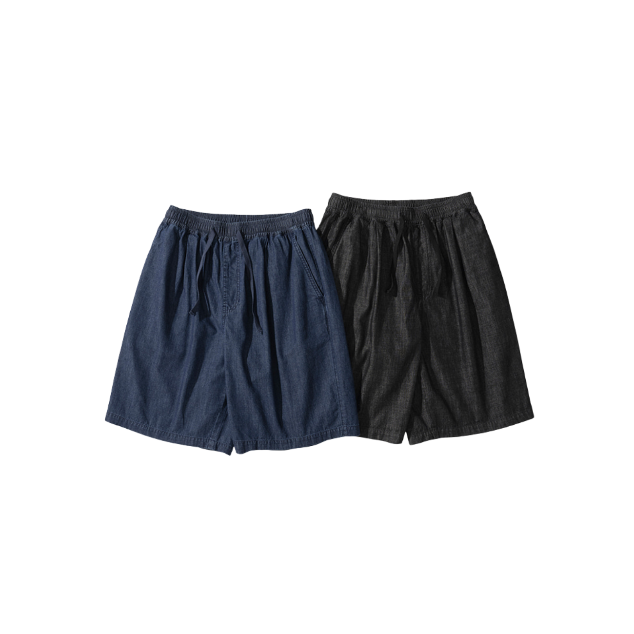 UNIFORM BRIDGE AE DENIM STRING EASY SHORT PANTS 6OZ - INDIGO WASHED