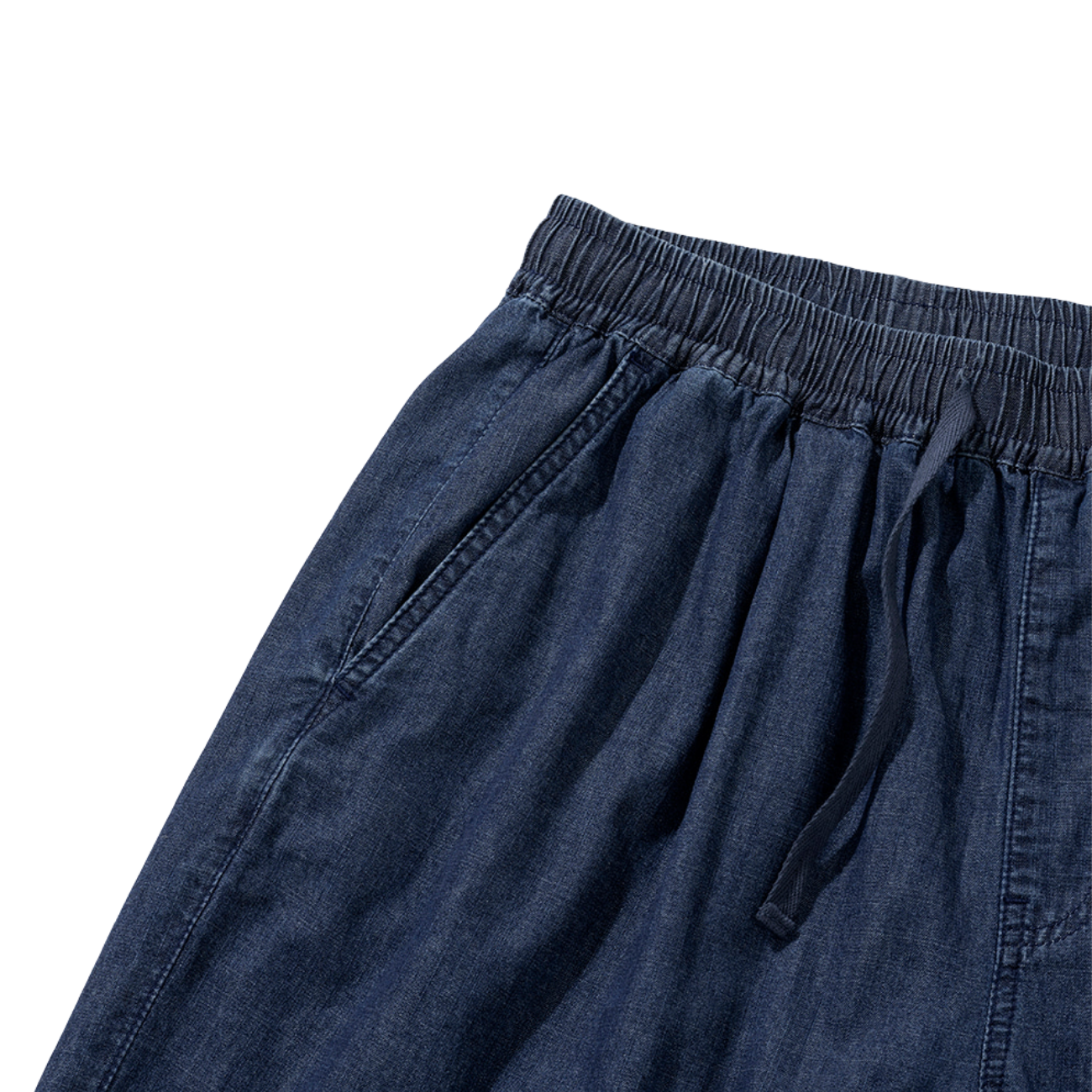 UNIFORM BRIDGE AE DENIM STRING EASY SHORT PANTS 6OZ - INDIGO WASHED