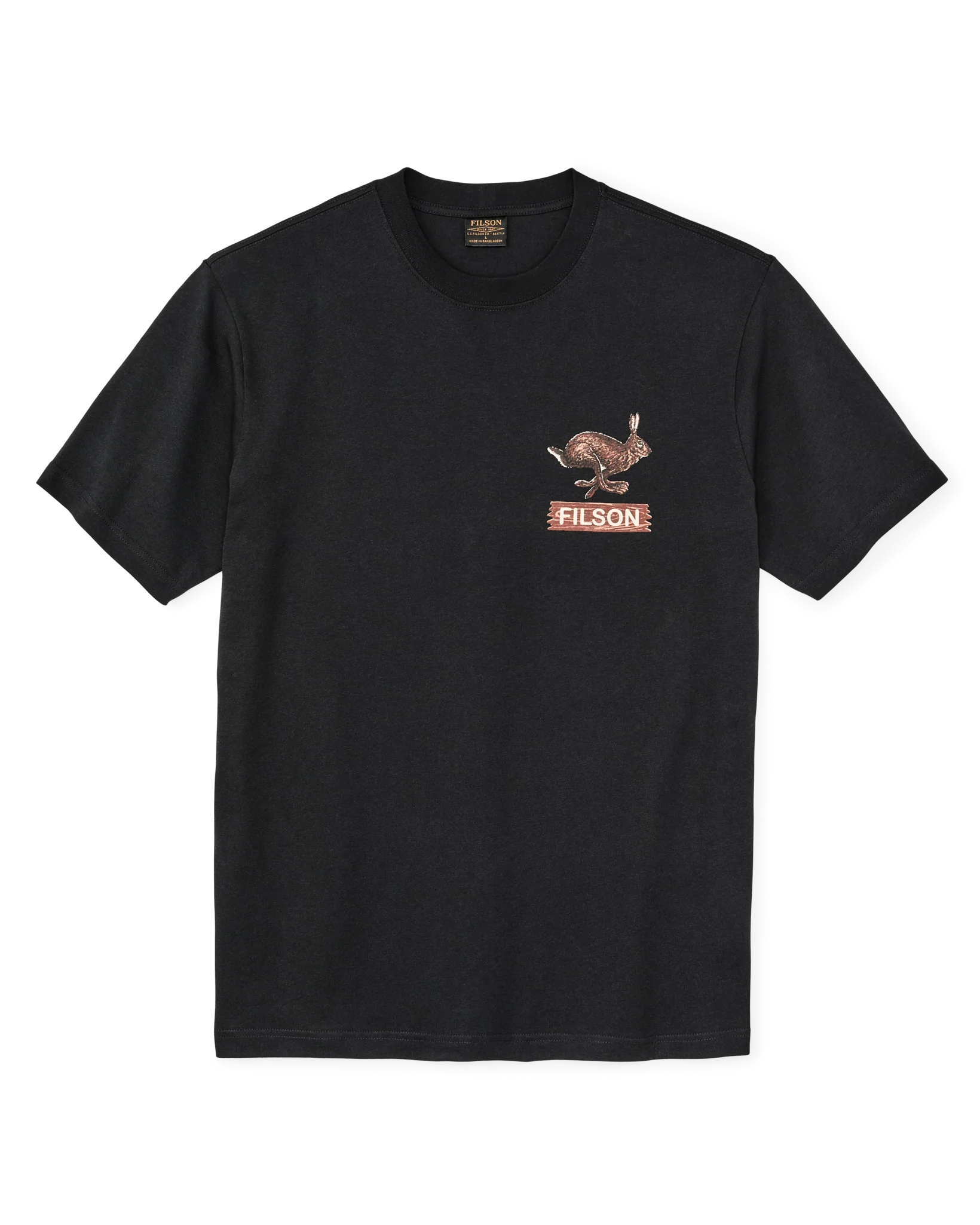 Filson Hare Chase Graphic T-Shirt — Black — front view