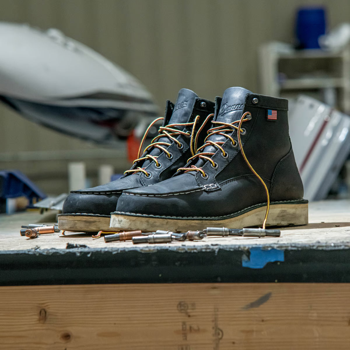 Danner Bull Run Moc Toe — Black — view 4