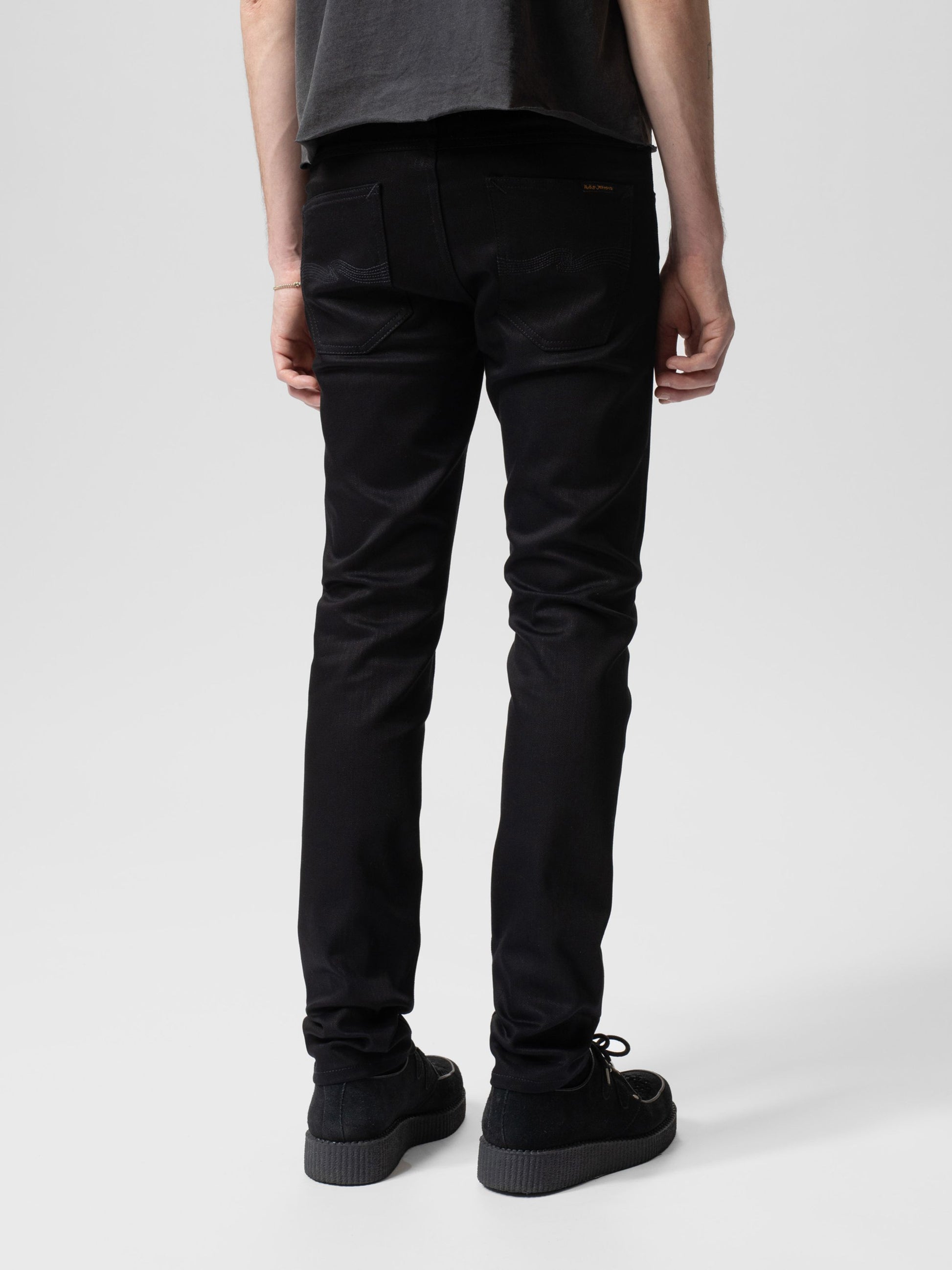 NUDIE JEANS LEAN DEAN - DRY EVERBLACK