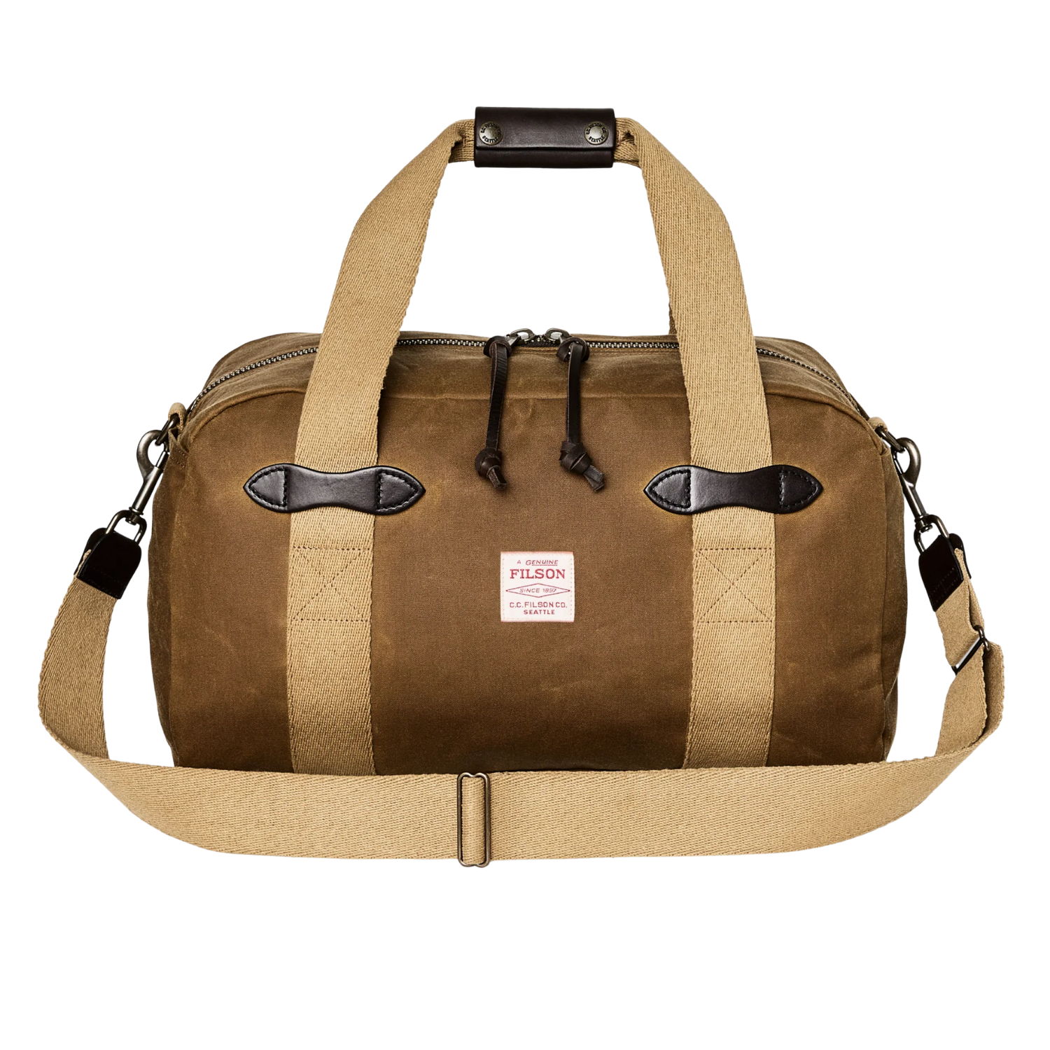 FILSON SMALL TIN CLOTH DUFFLE BAG - DARK TAN