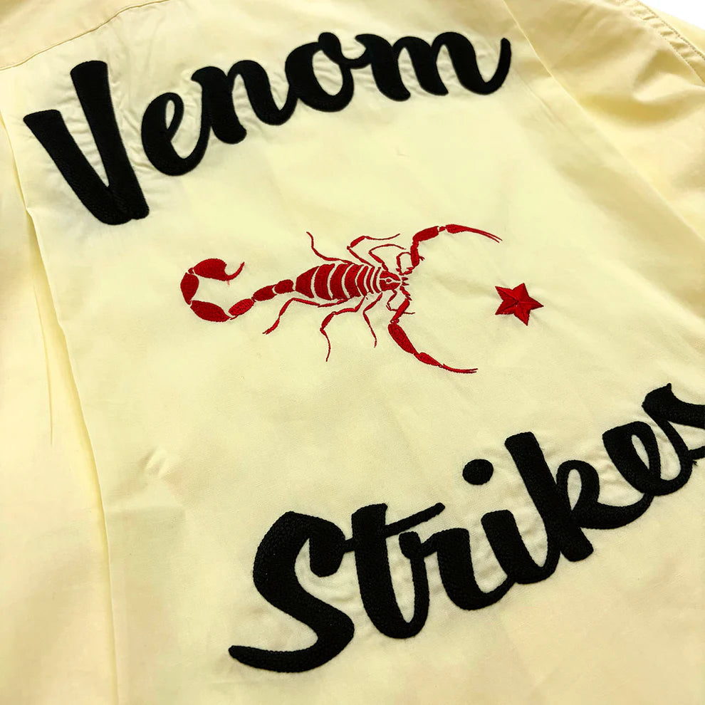 DRY BONES BOWLING SHIRT VENOM - CREAM
