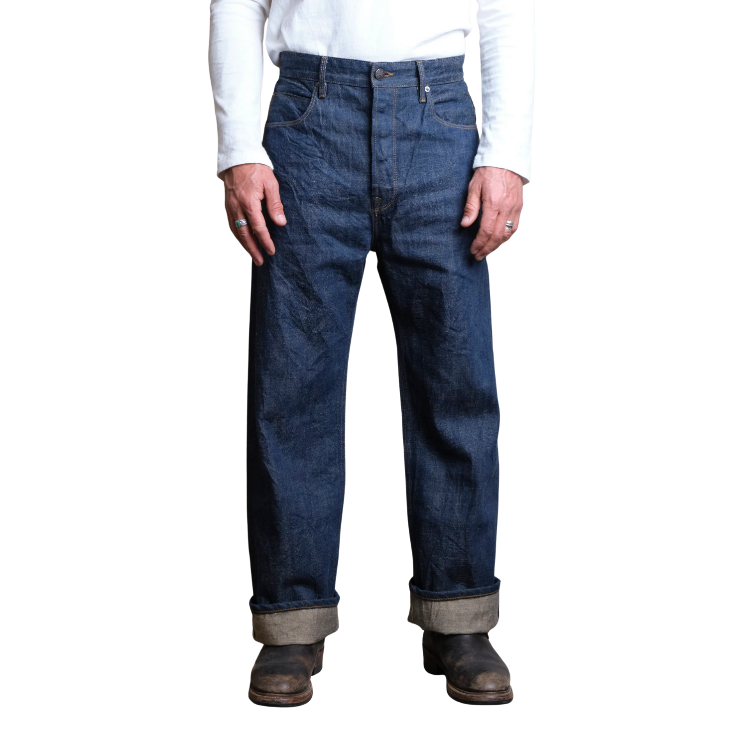 FREENOTE MODESTO STRAIGHT CUT 13 OUNCE - NATURAL RINSED DENIM