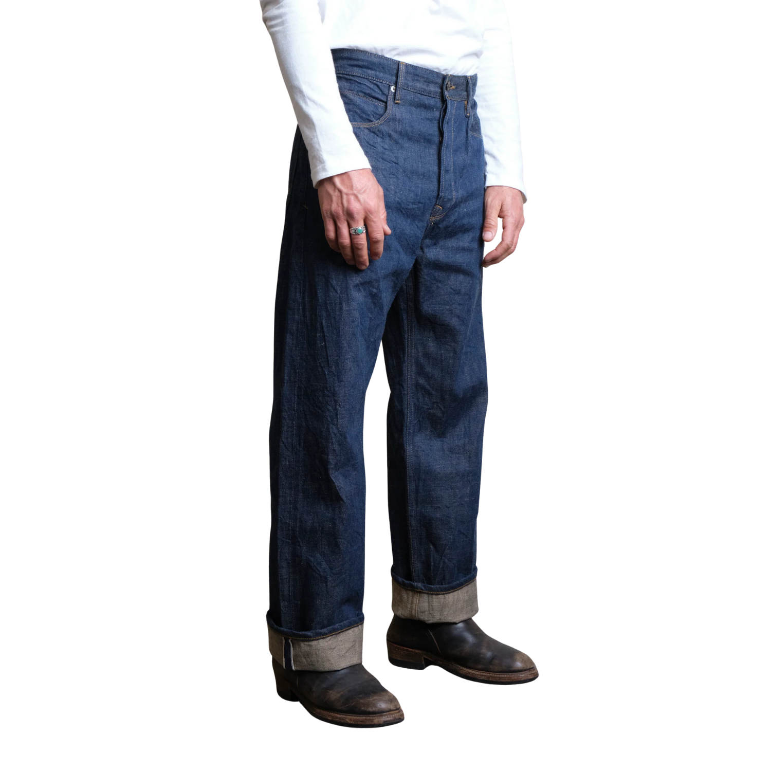 FREENOTE MODESTO STRAIGHT CUT 13 OUNCE - NATURAL RINSED DENIM
