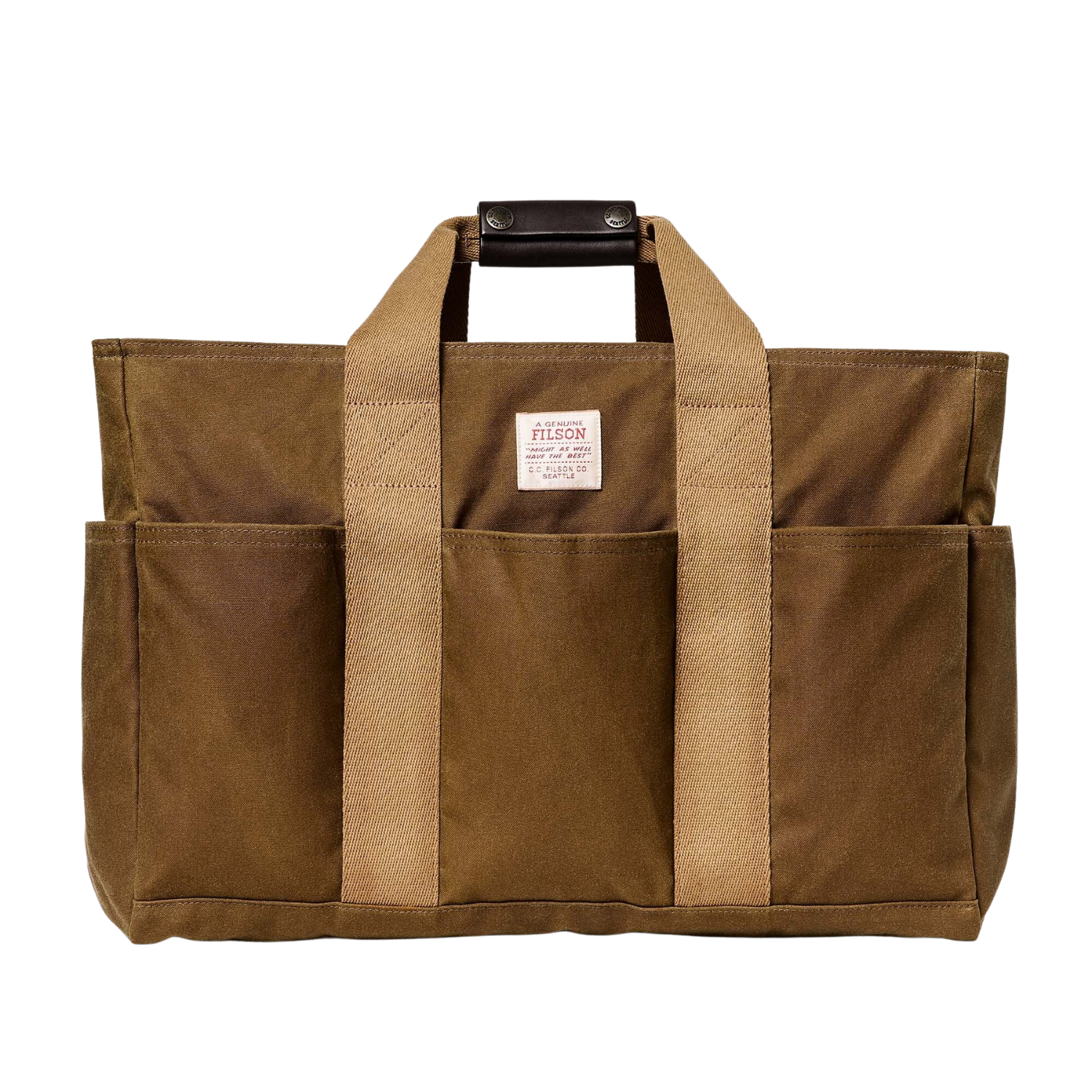 FILSON TIN CLOTH SUPPLY TOTE - DARK TAN