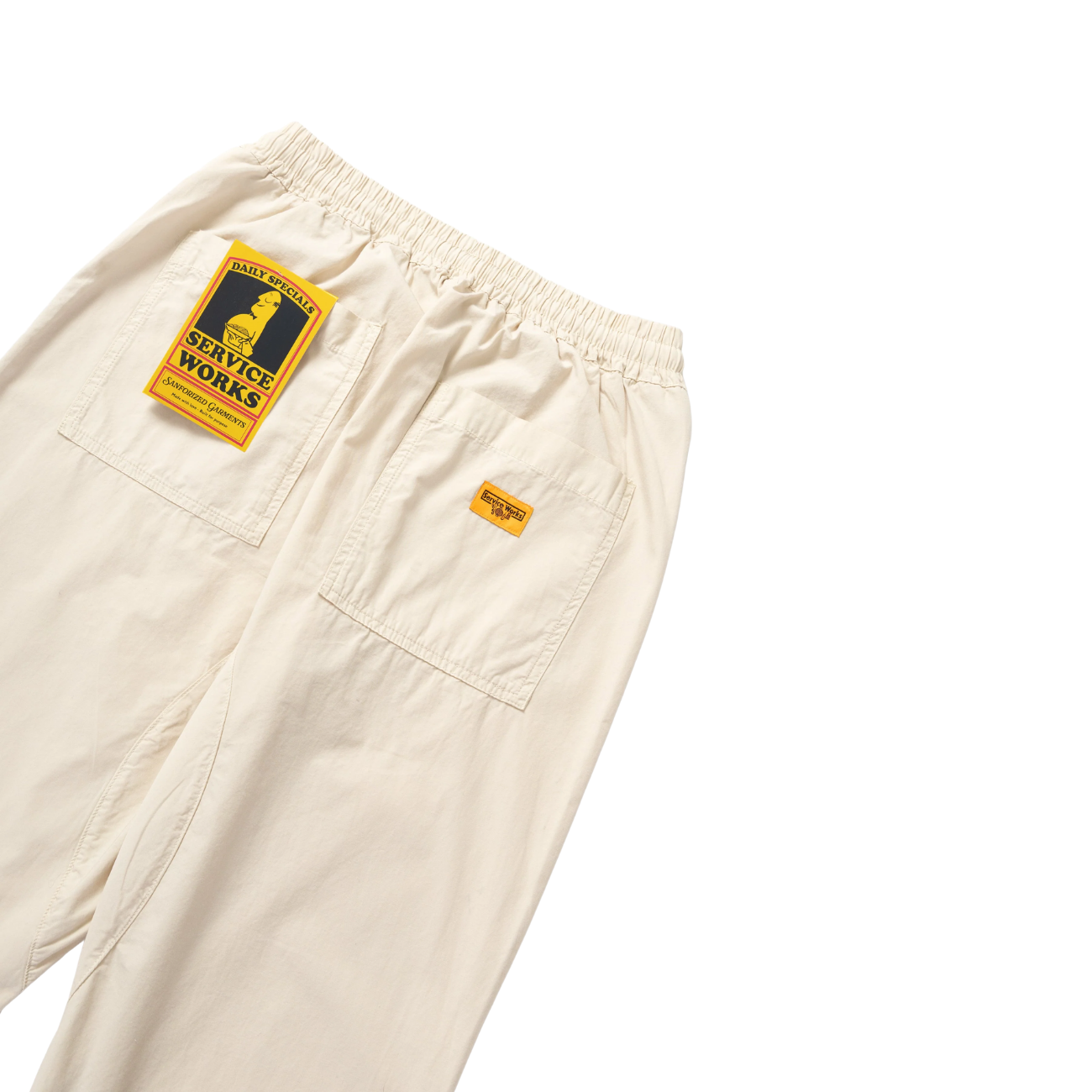 SERVICE WORKS POPLIN CHEF PANT - WHITE OAK