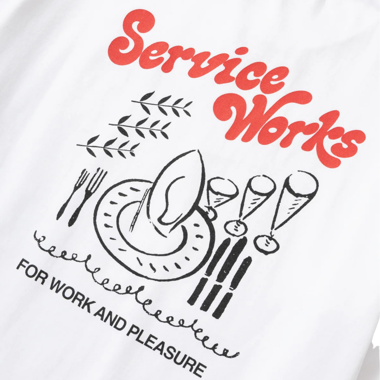 SERVICE WORKS WORK + PLEASURE T-SHIRT - WHITE