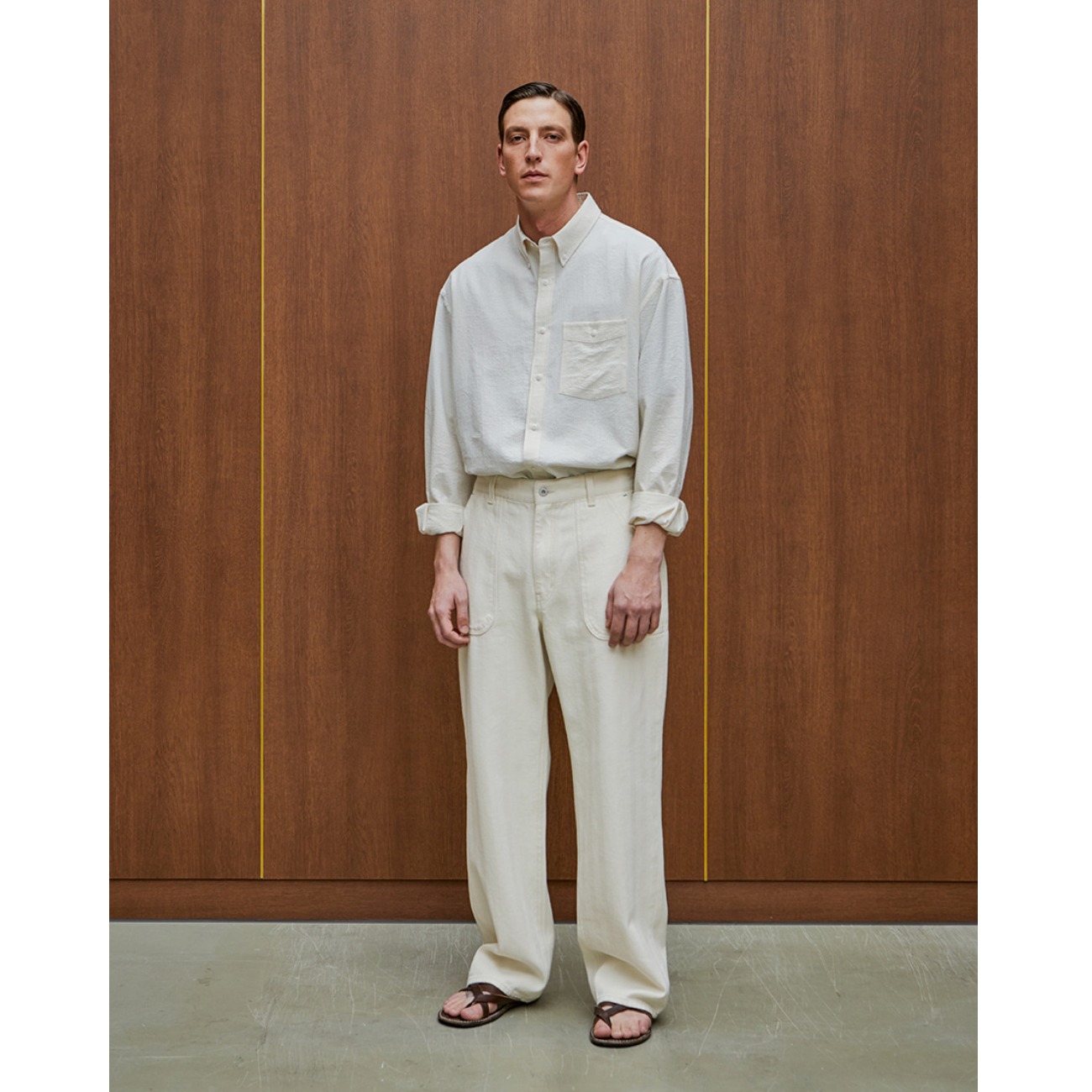 UNIFORM BRIDGE HBT DECK PANTS - IVORY