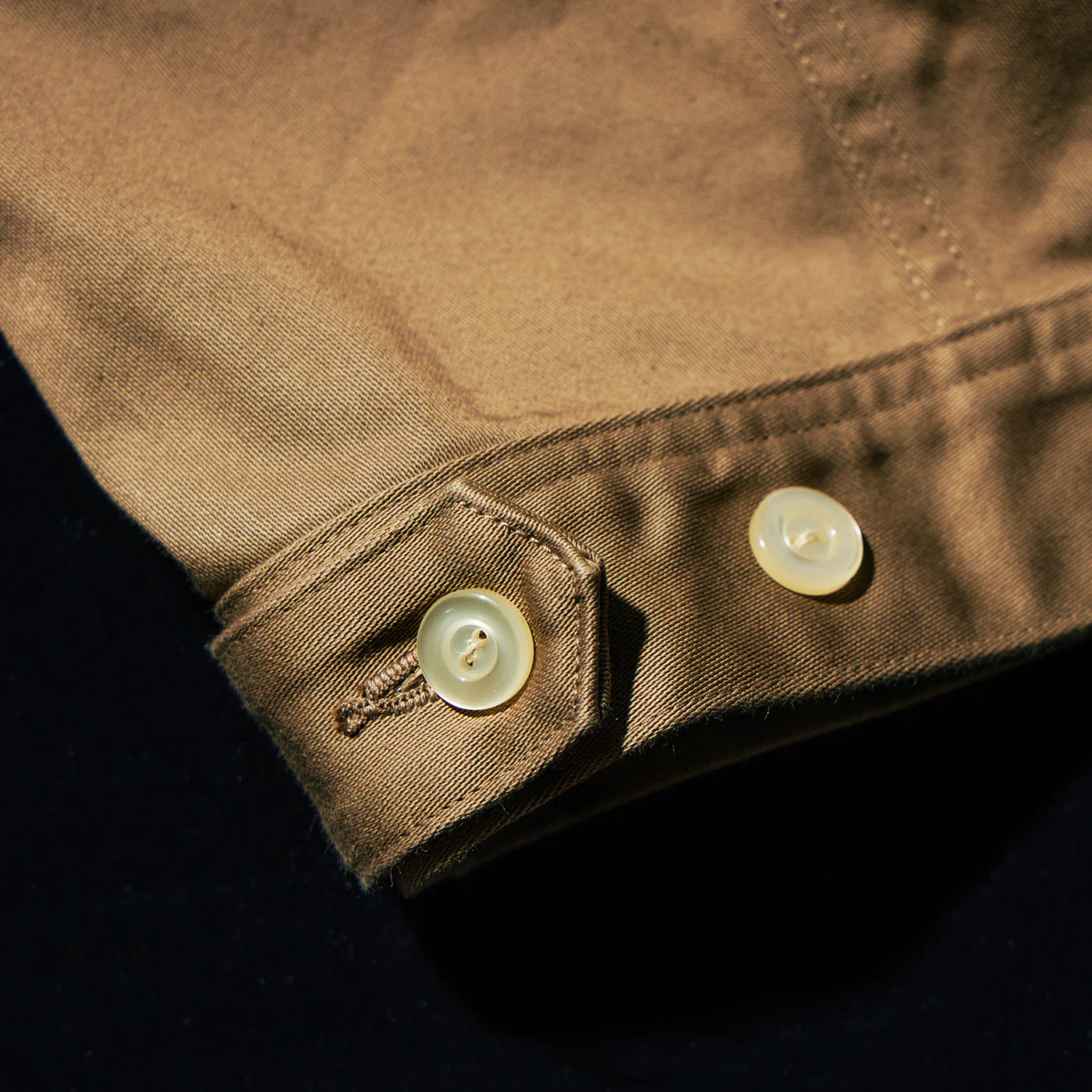 PHERROW'S - STORMY BLUE TRUCKER JACKET - MOKA