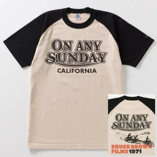 TOYS MCCOY ON ANY SUNDAY TEE ON ANY SUNDAY CALIF. - BEIGE/BLACK