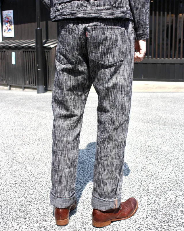 GRAPH ZERO - 15OZ SKEIN DYEING SLIM JEANS - BLACK GRAY