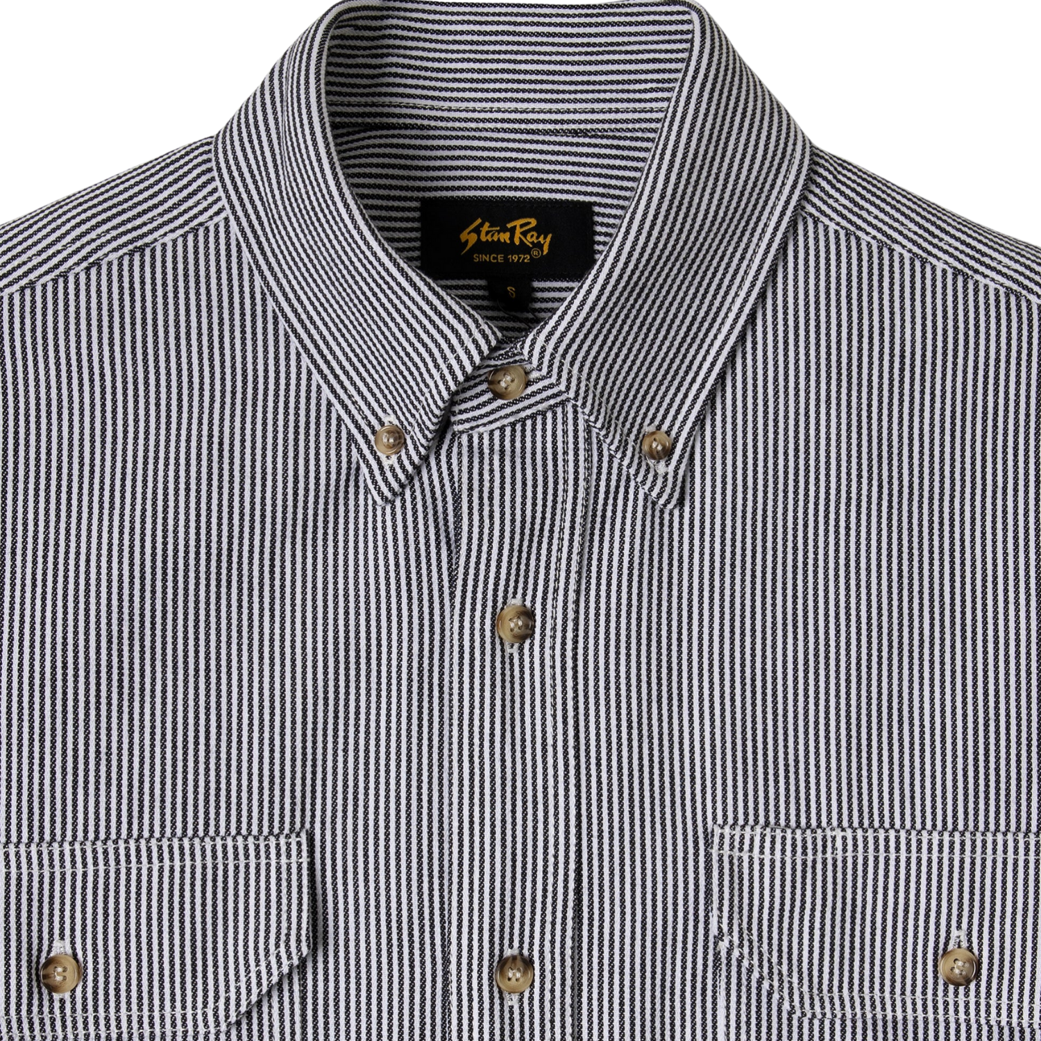 STAN RAY SS WORK SHIRT - AGED HICKORY STRIPE