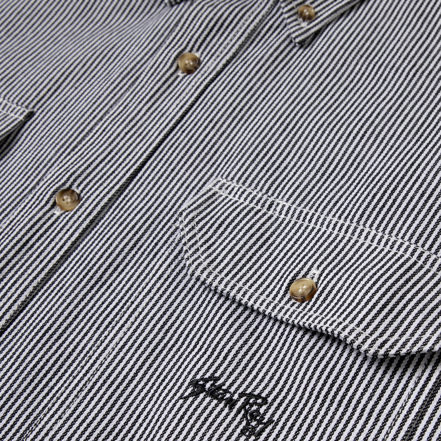 STAN RAY SS WORK SHIRT - AGED HICKORY STRIPE