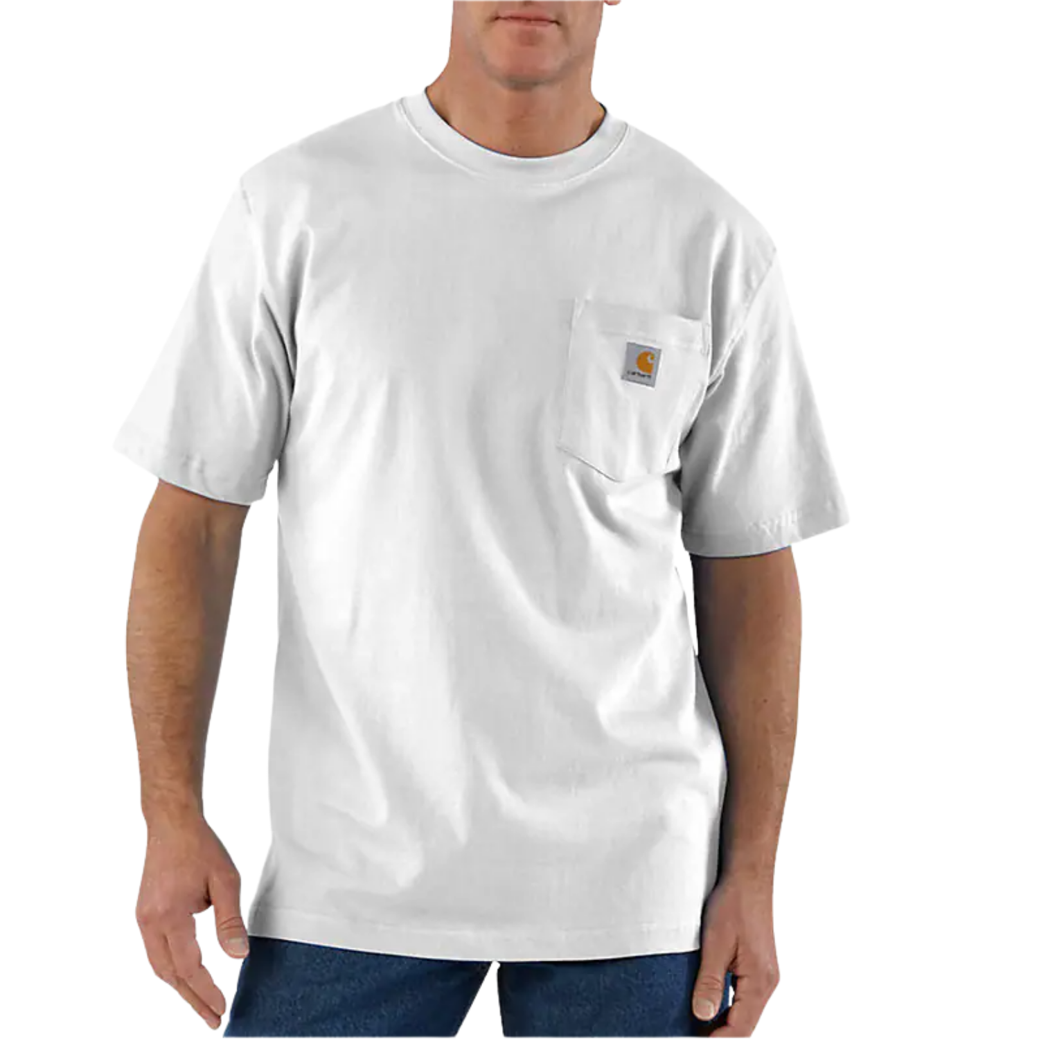 CARHARTT LOOSE FIT HEAVYWEIGHT POCKET T-SHIRT - WHITE