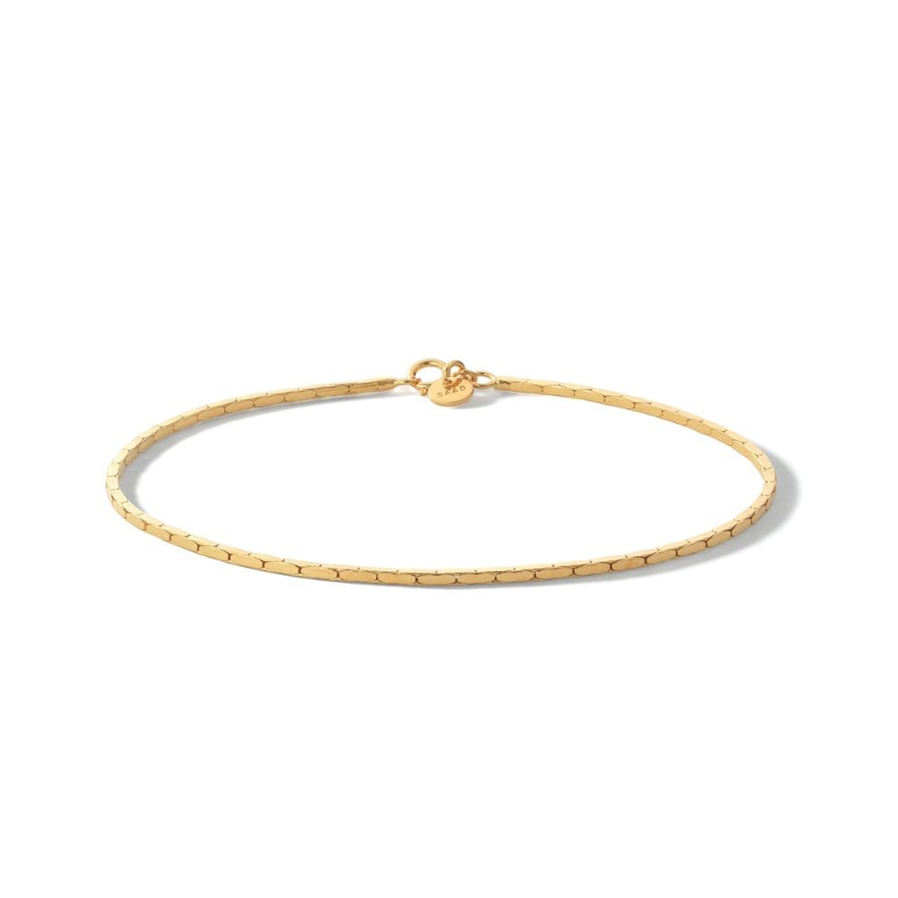 SAAD 24K GOLD PLATED SNAKE CHAIN BRACELET