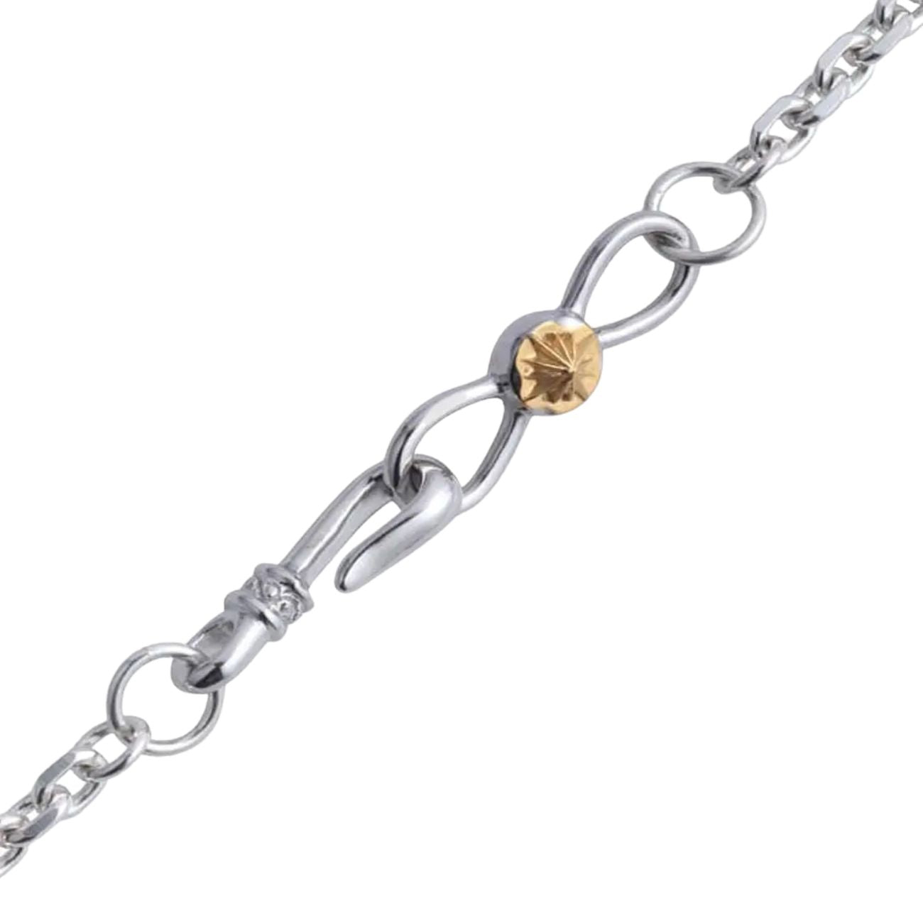 SAAD SUN SYMBOL END HOOK SILVER 925 K24 (24K) GOLD PLATED NECKLACE PARTS - No Color