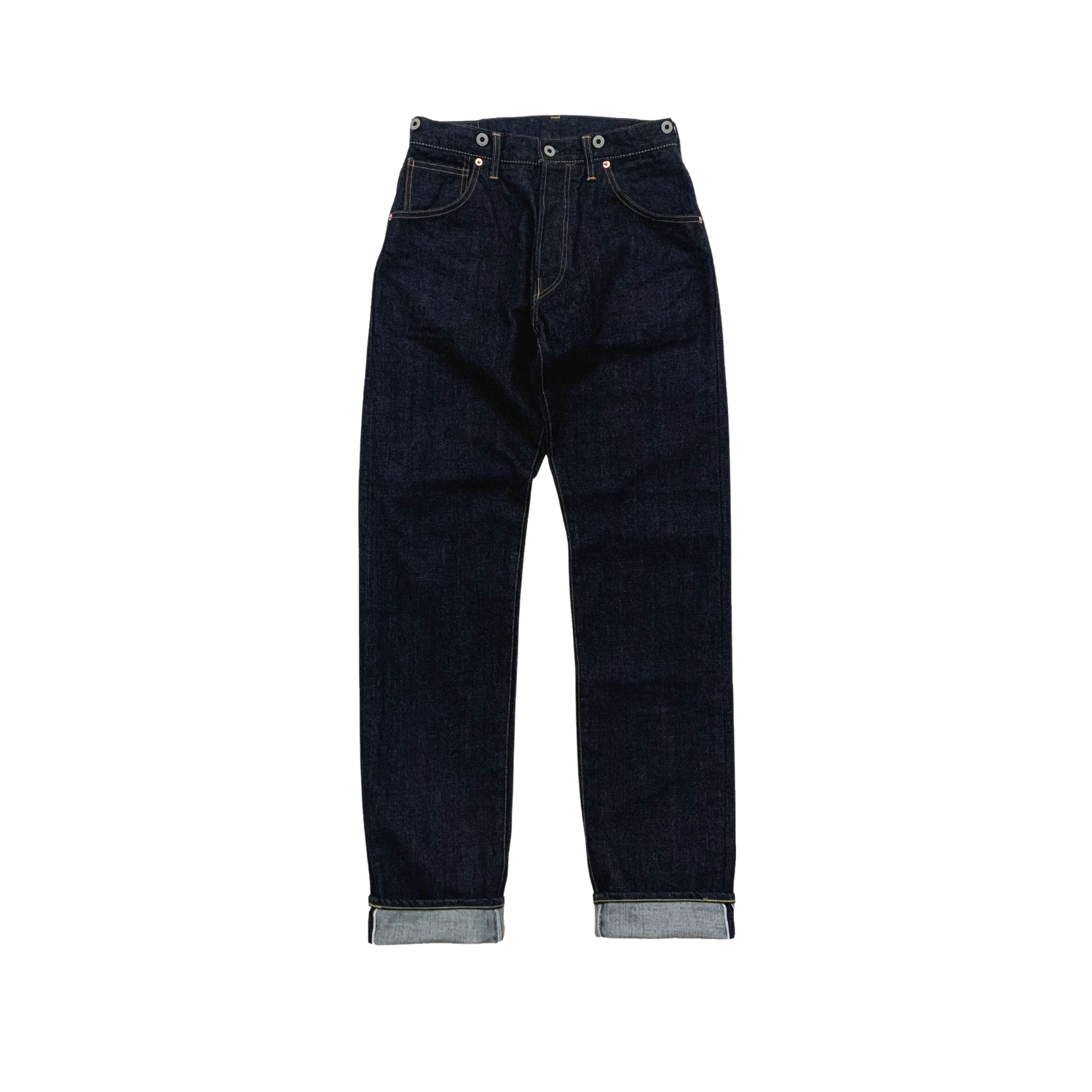 Dry Bones WW2 Jean Engineering Denim Pants — Indigo — front view