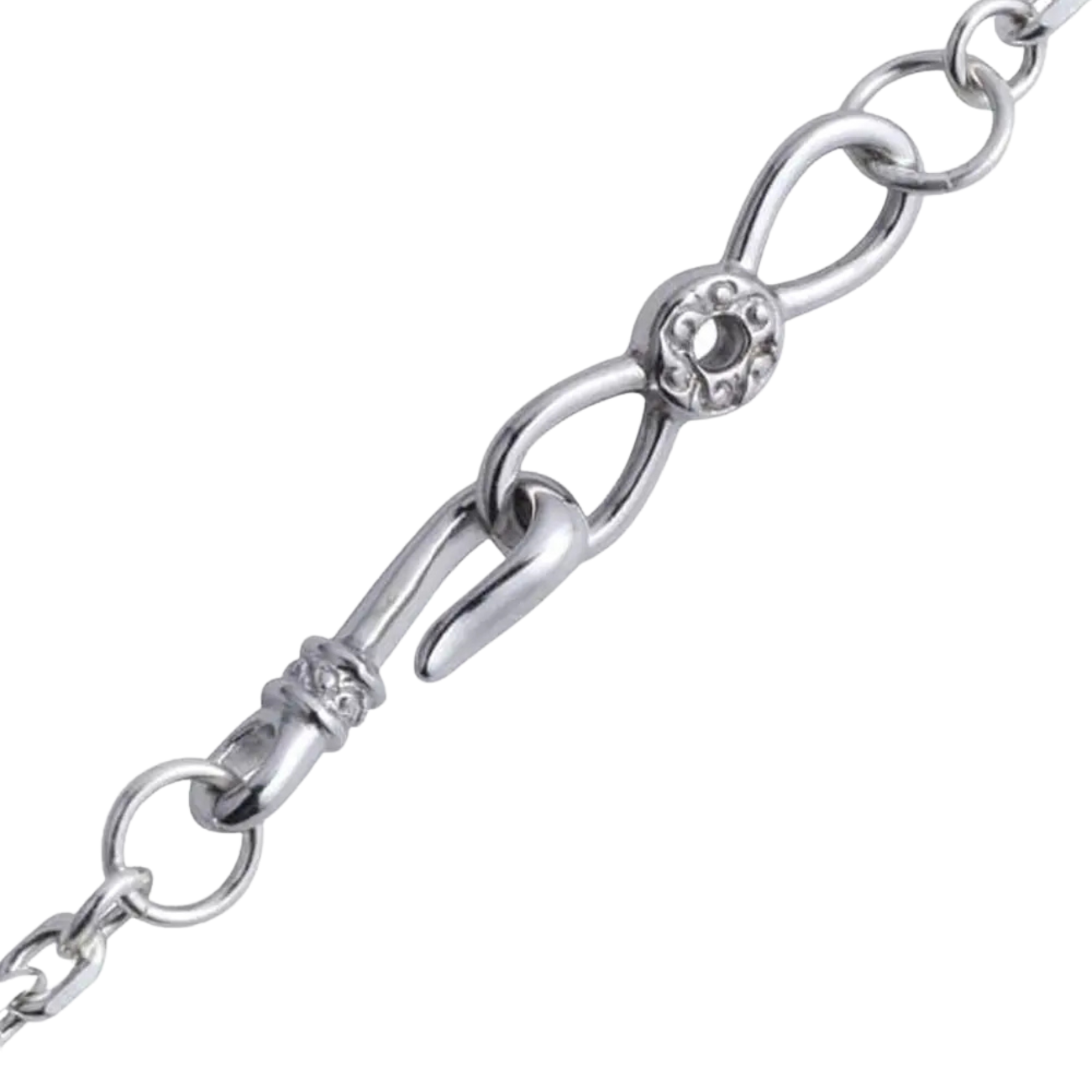 SAAD ARABESQUE END HOOK SILVER 925 NECKLACE PARTS - No Color