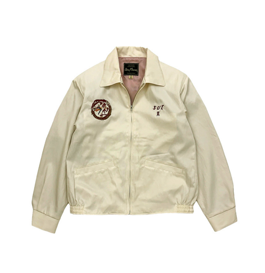 DRY BONES EMBROIDERED JACKET DRAGON - IVORY