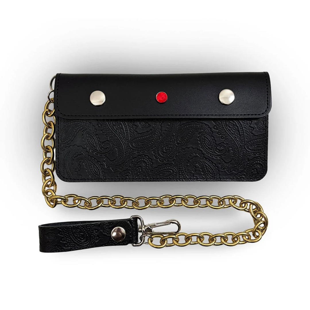 DRY BONES EMBOSS TRUCKER WALLET - BLACK