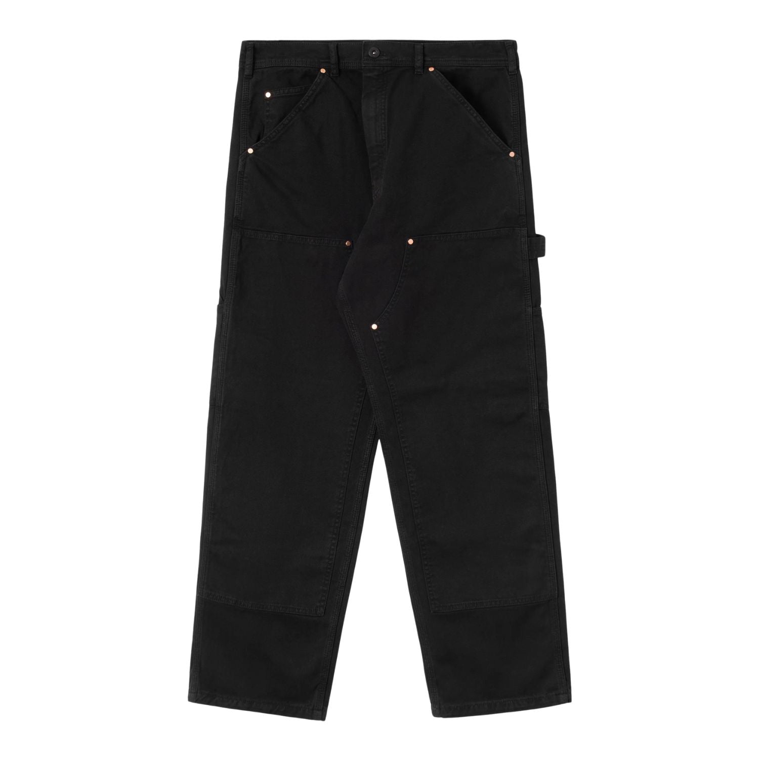 Stan Ray Double Knee Pant — Washed Black Duck — front view