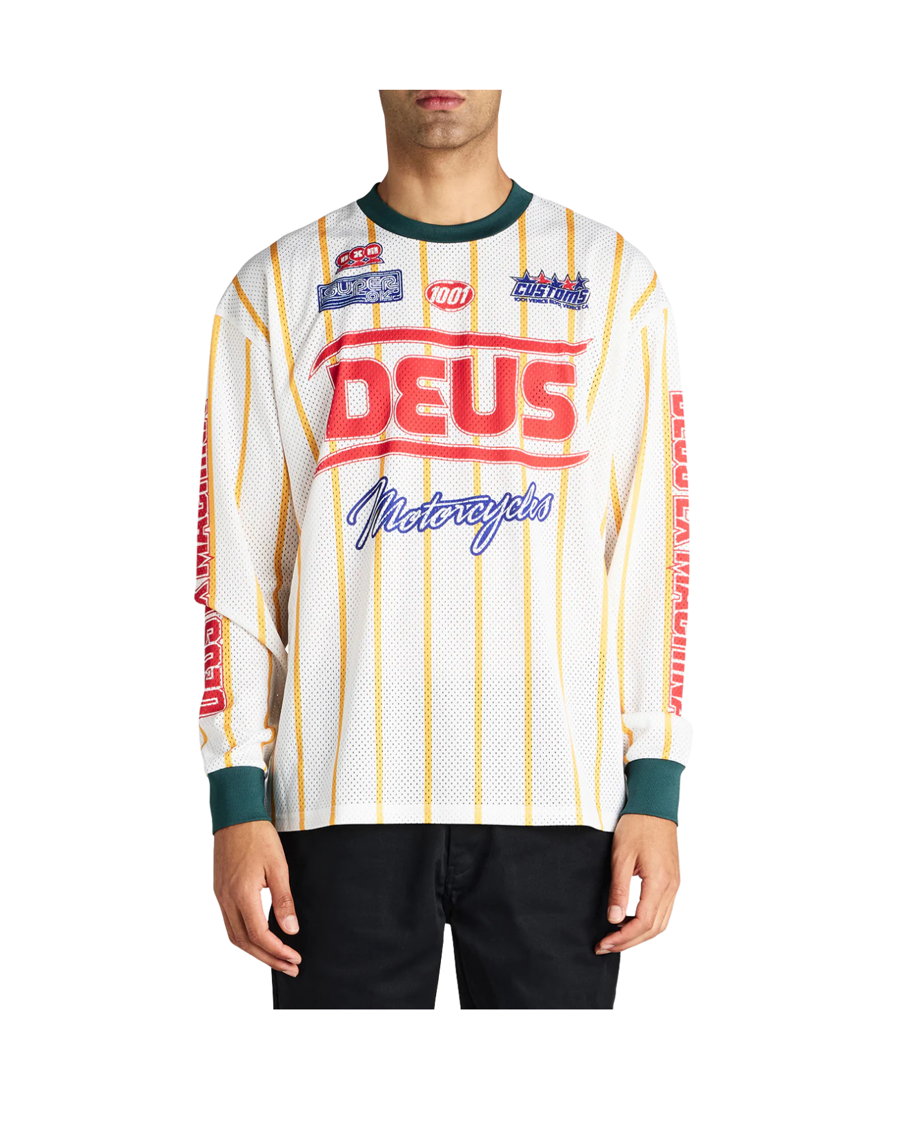 DEUS EX MACHINA ROUTE ONE MOTO JERSEY - CLOUD DANCER