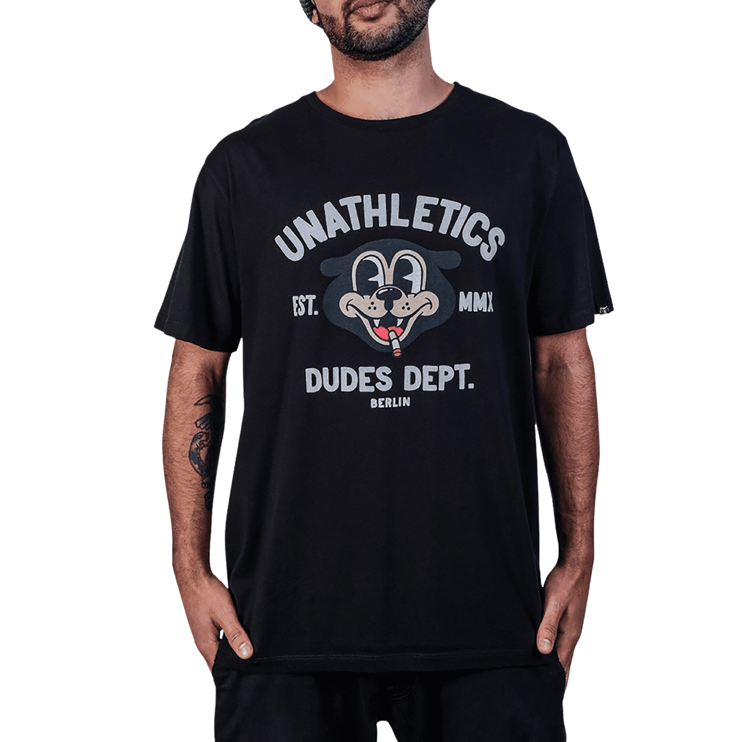 THE DUDES UNATHLETICS DEPT. T-SHIRT - BLACK