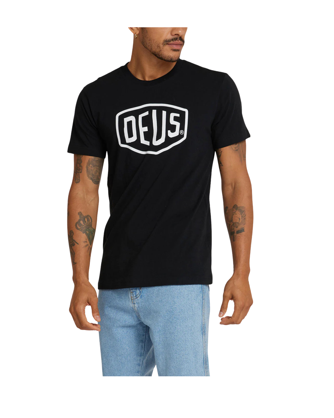 Deus Ex Machina Shield Tee — Black — view 2