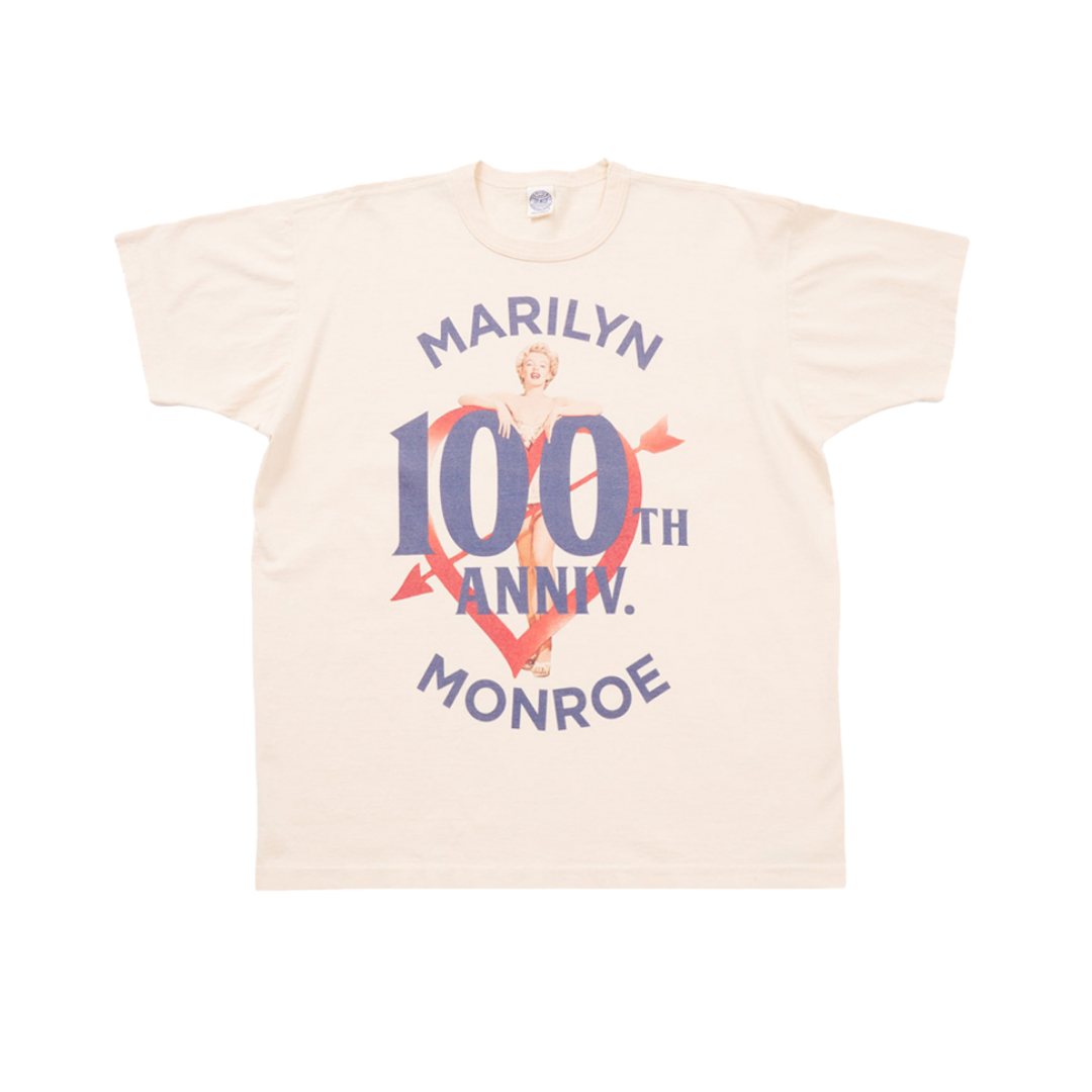 TOYS MCCOY MARILYN MONROE TEE ARROW SHOT HEART - NATURAL