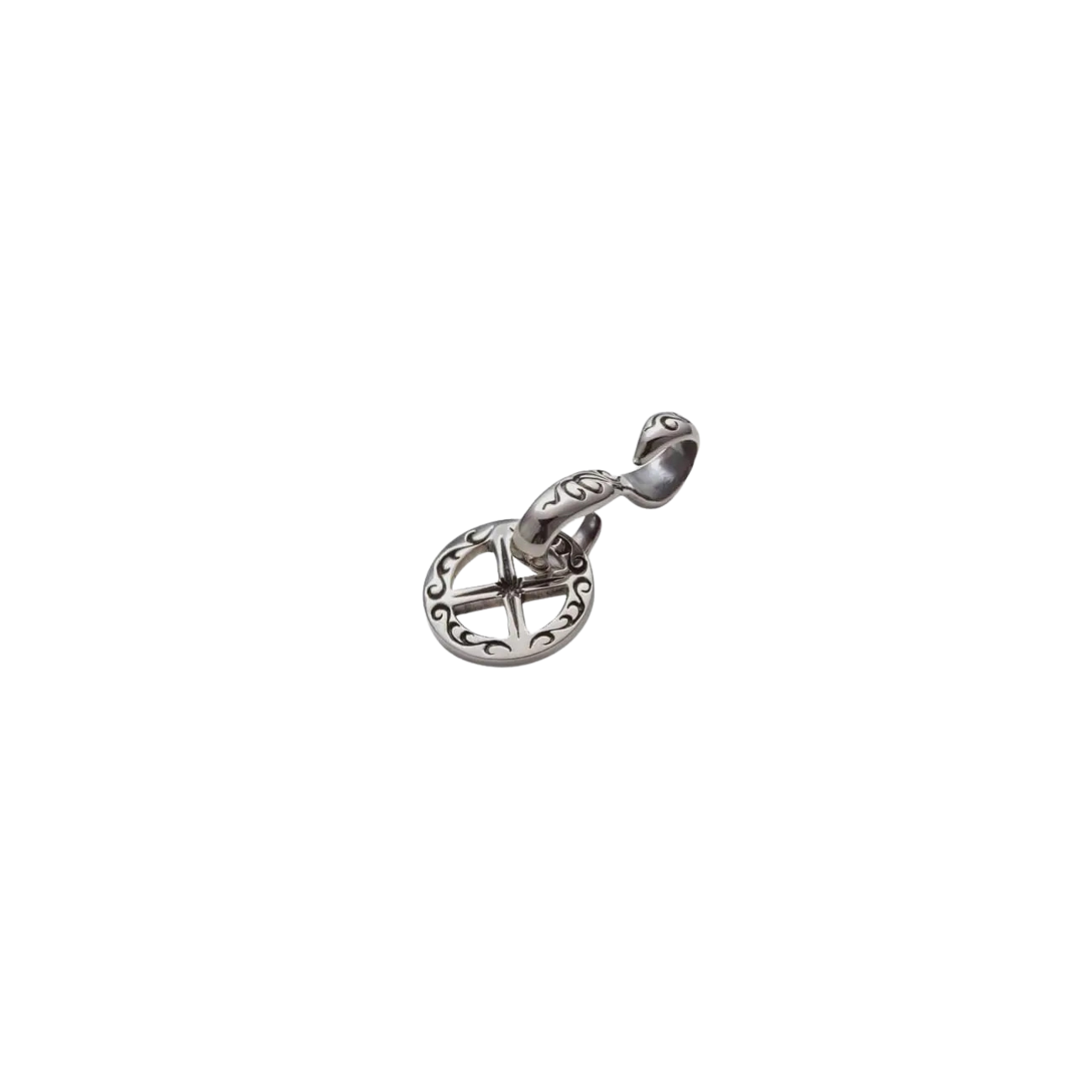 SAAD ARABESQUE MEDICINE WHEEL SILVER 925 PENDANT TOP - No Color