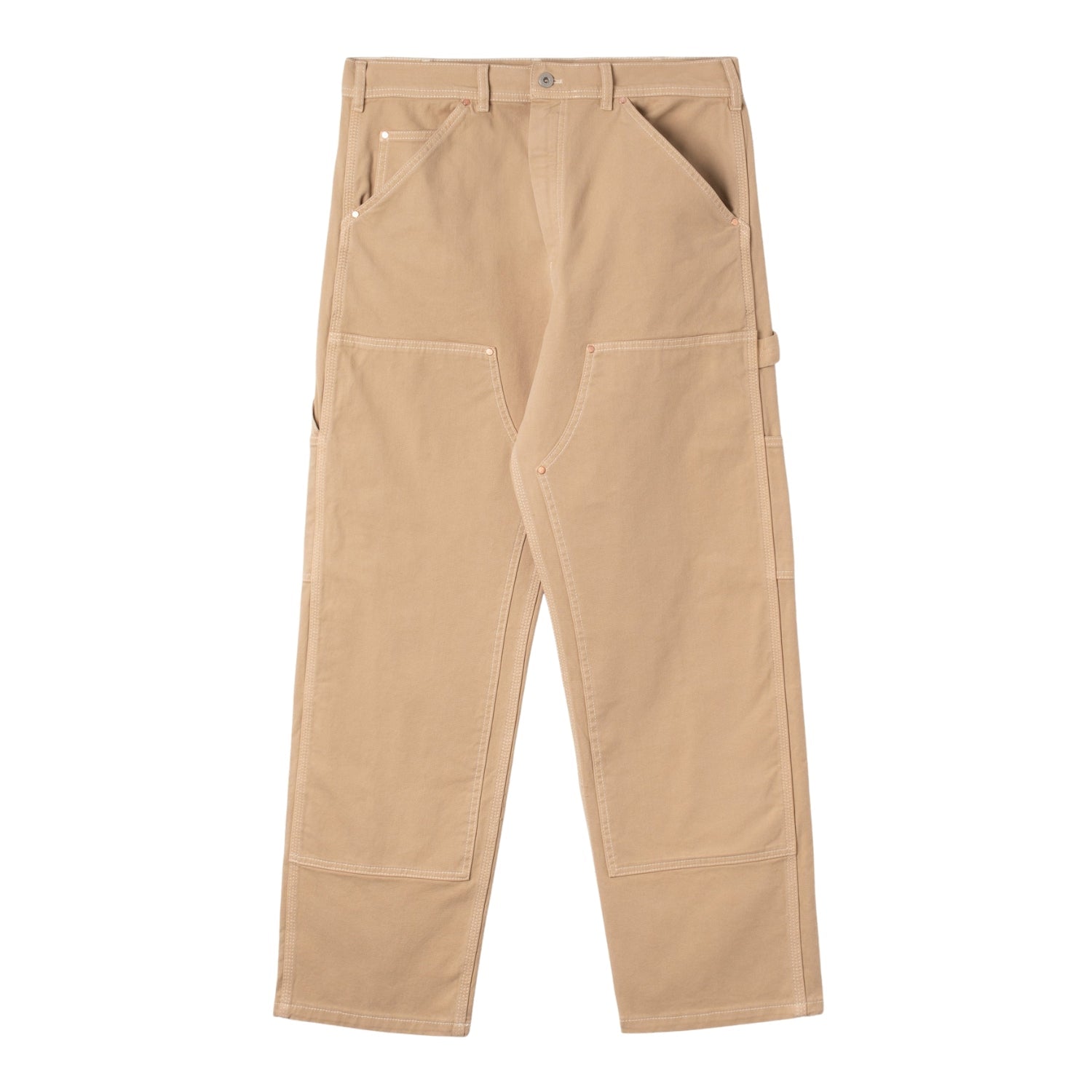 Stan Ray Double Knee Pant — Vintage Khaki Duck — front view