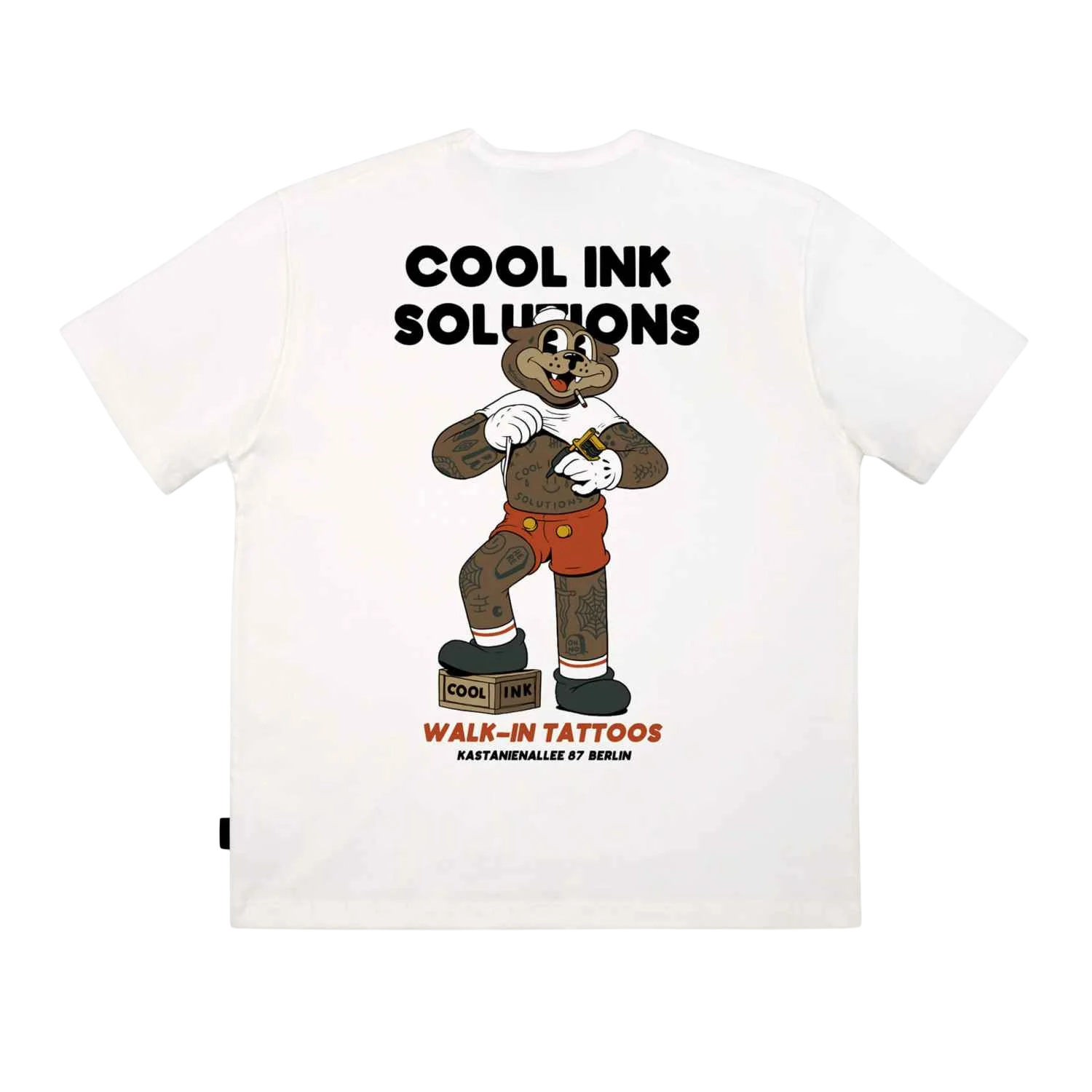 THE DUDES WALKING TATTOO T-SHIRT - OFF-WHITE