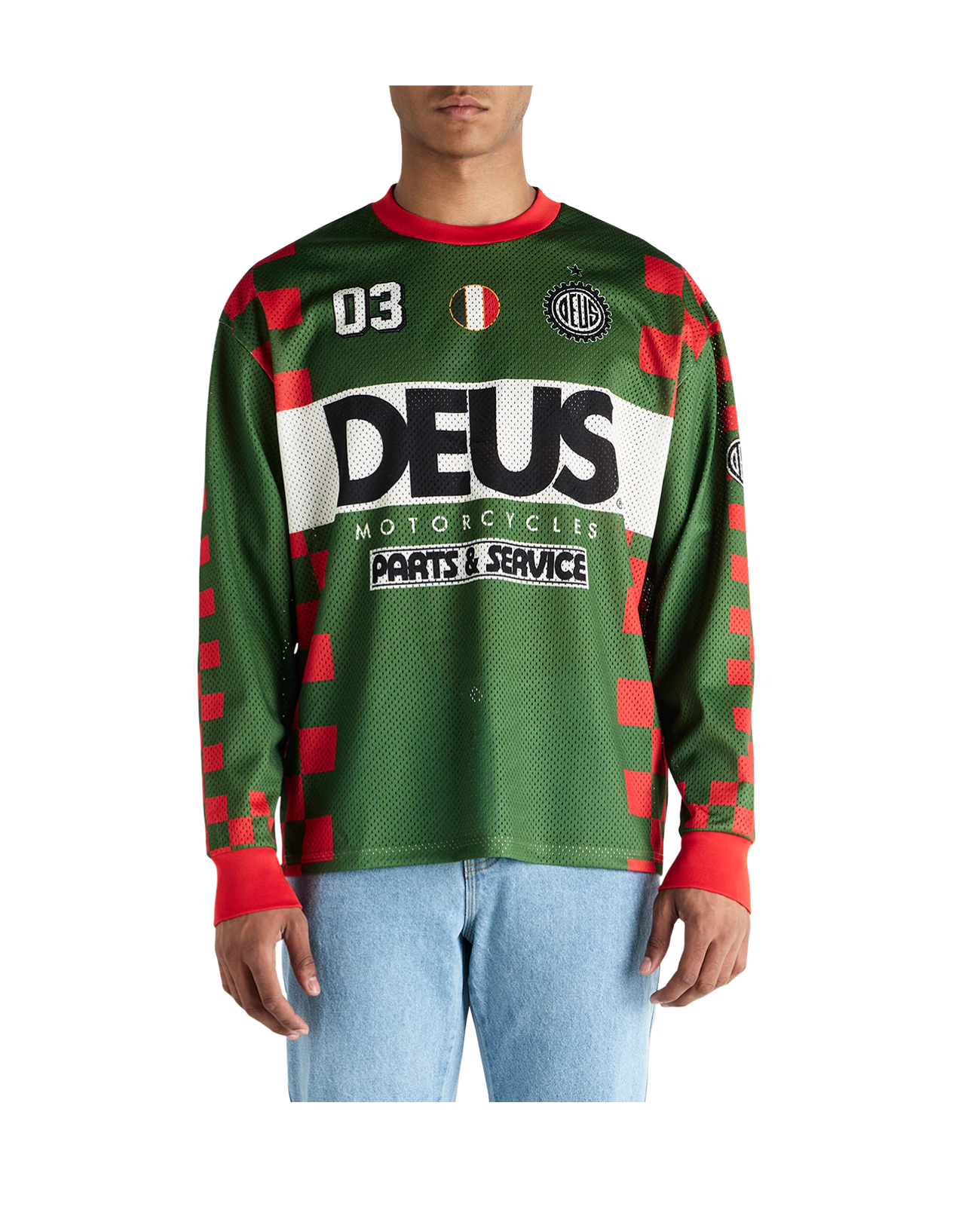 DEUS EX MACHINA OVERLAP MOTO JERSEY - GREEN BEE