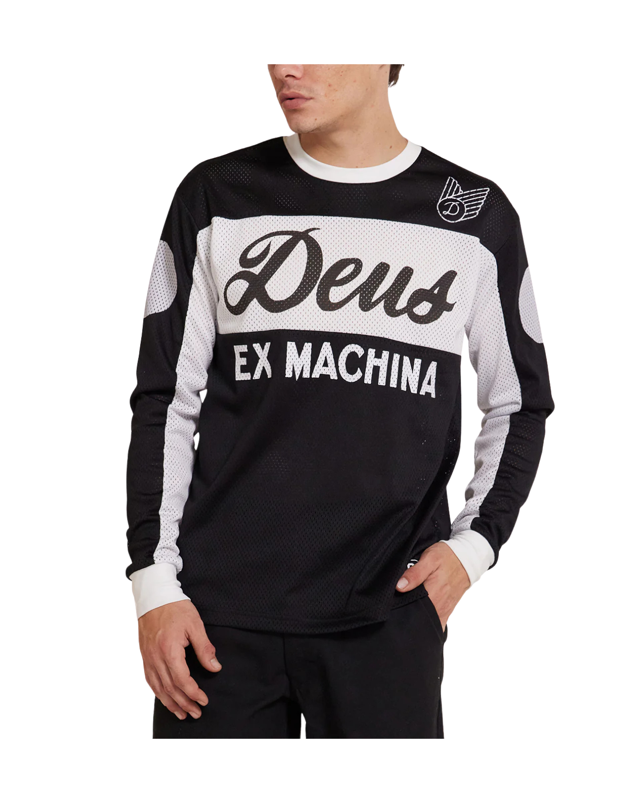 Deus Ex Machina Saber Moto Jersey — Black — view 2