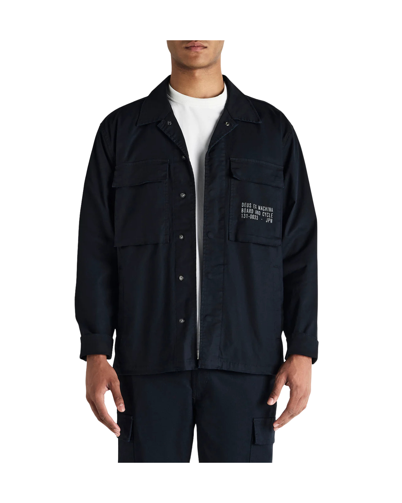 DEUS EX MACHINA TOMMY POPLIN SURF SHIRT - BLACK