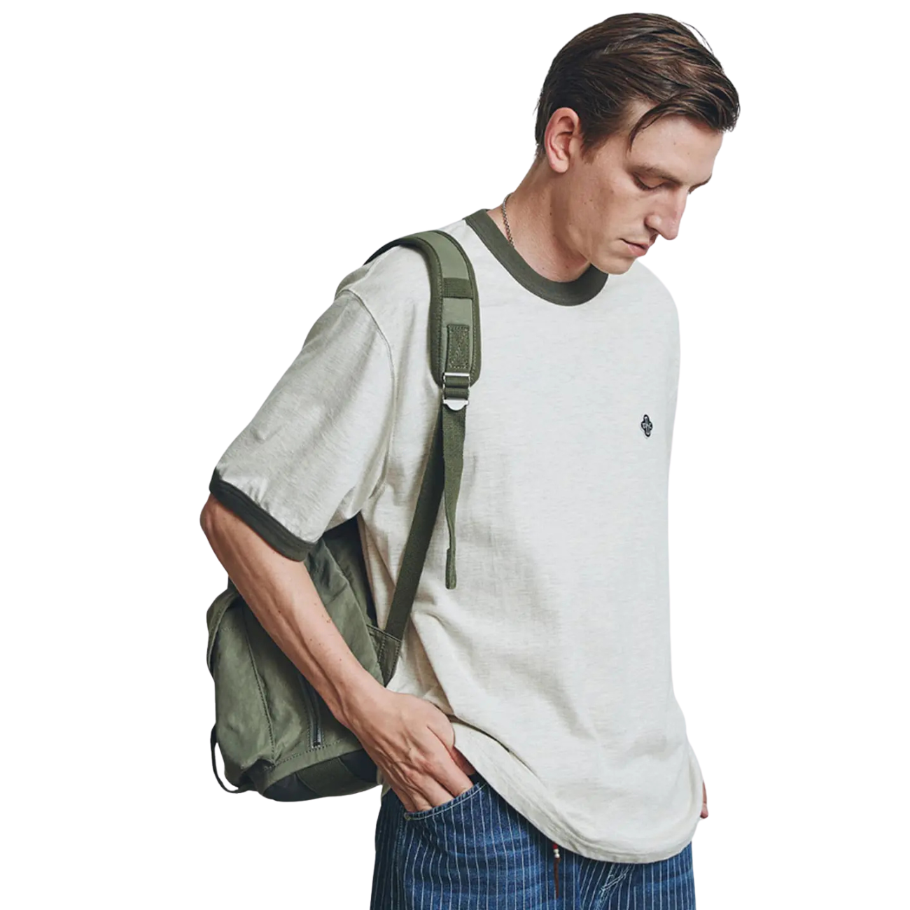 UNIFORM BRIDGE UBC RINGER S/S T-SHIRT - OATMEAL