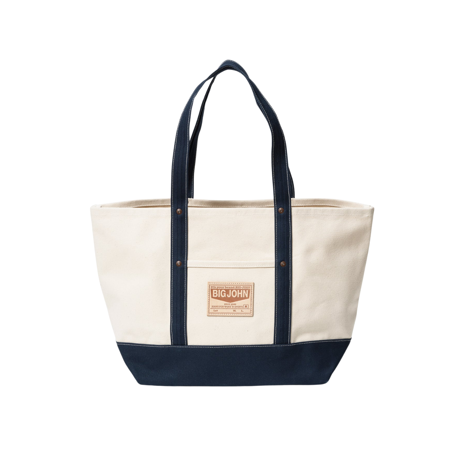 BIG JOHN VBTT45 CANVAS TOTE BAG - KINARI/NAVY