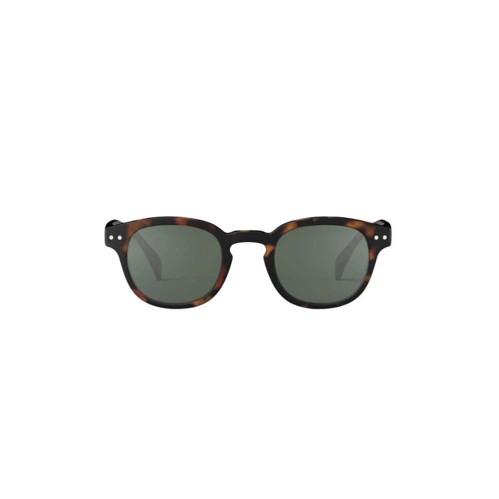 Izipizi Sun C Tortoise Green Lenses — Tortoise — front view
